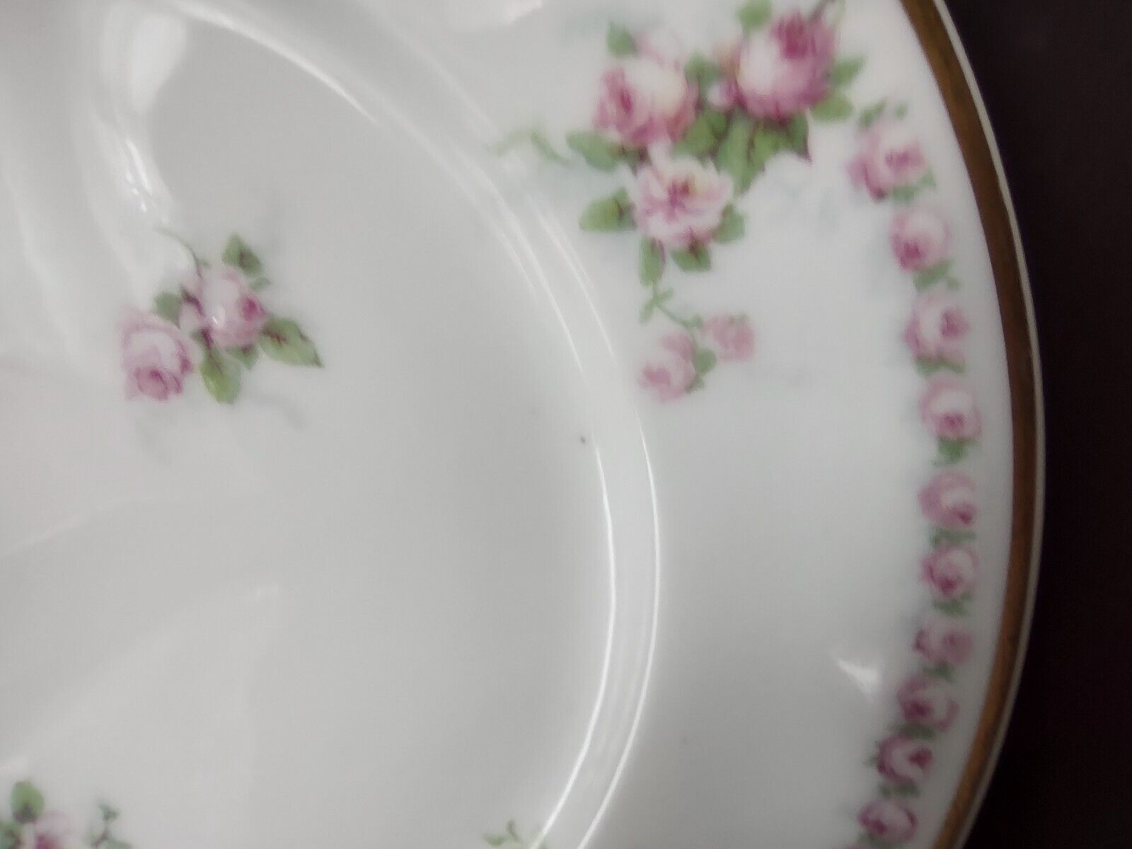 Avenir Limoges France 5 x Salad Plate Rose Garland (lot 559)