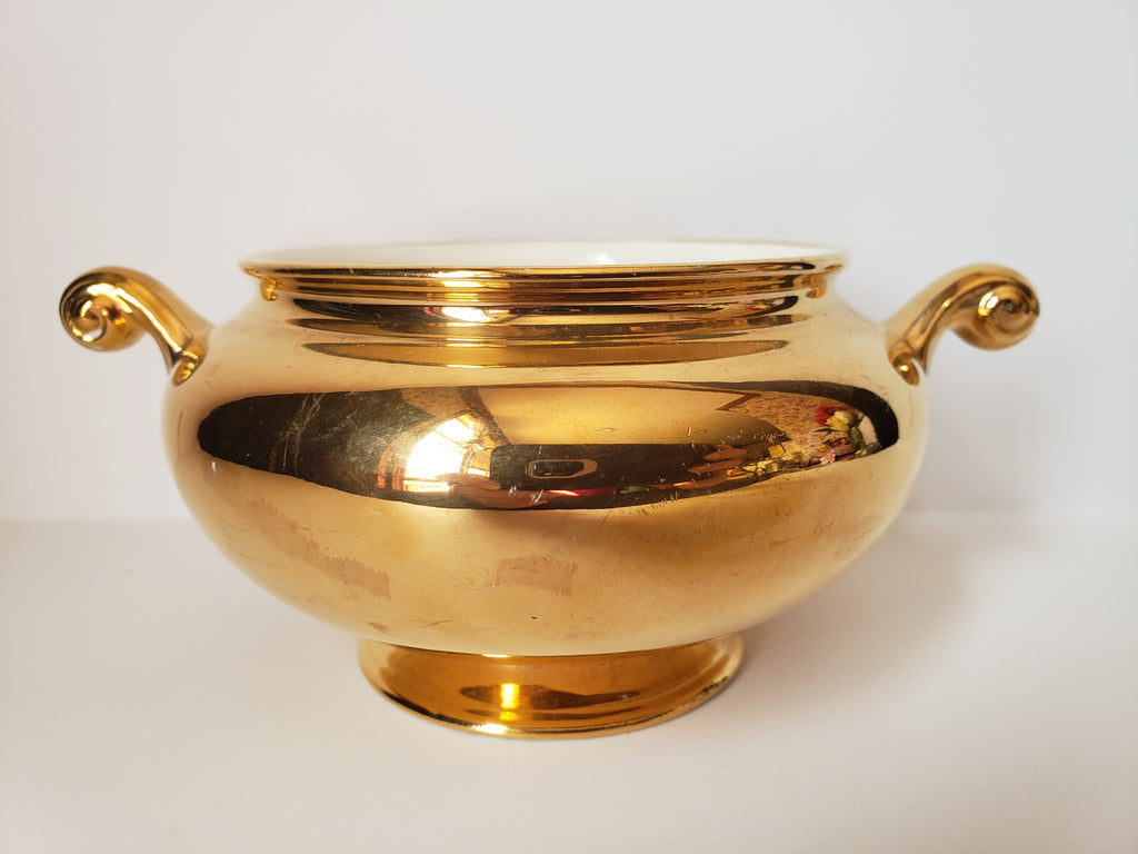 Vintage Homer Laughlin Eggshell Nautilus 22K GOLD Sugar Dish NO LID (2153)