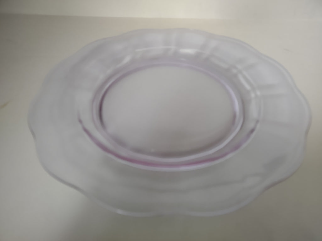 Fostoria Wisteria Lilac Lafayette Glass Dessert Plate 7-1/2" Neodymium (lot 2733