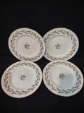 Vintage Minton 7" Dessert Plate Rosewood Bone China Pink Brown Gold X4 (Lot 5434