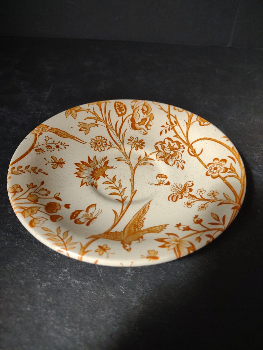 Vintage Ironstone Oriental Garden Johnson Bros Saucer ONLY Birds (lot 5549)
