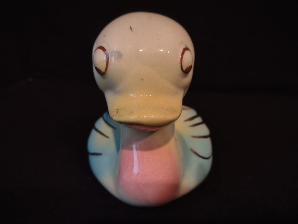 Neiman Ware 22 Carat Gold Accents Small Duck Planter 5" (lot 2784c)