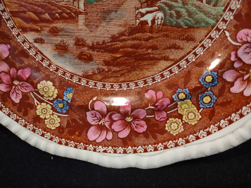 Vintage Spode Delft Plate English Countryside Ironstone (lot 5751)