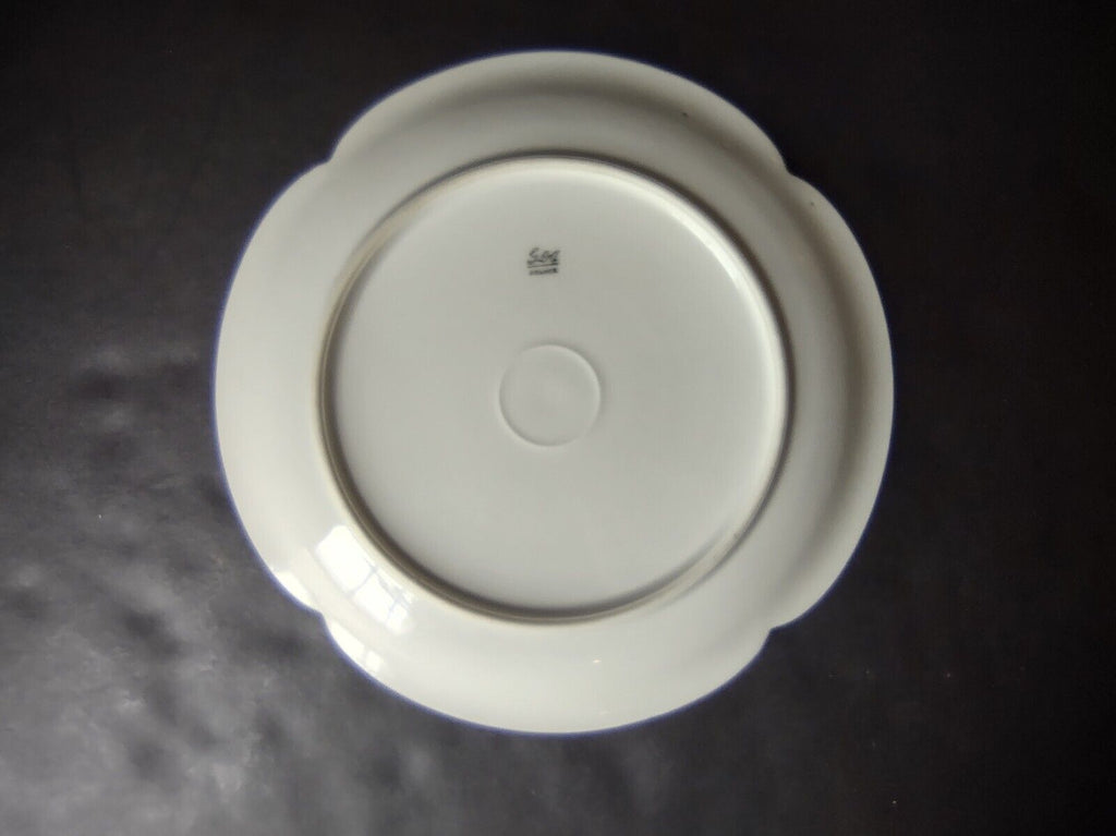 GDA Limoges France Porcelain White Dessert Plate Gold Trim (lot 671)