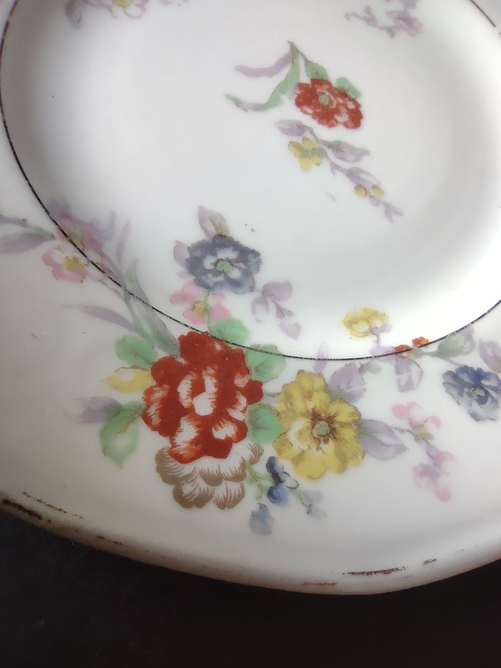 Haviland Limoges White Jewel Cream Soup Bowl & Bread/Butter Plate Floral (lot 803)