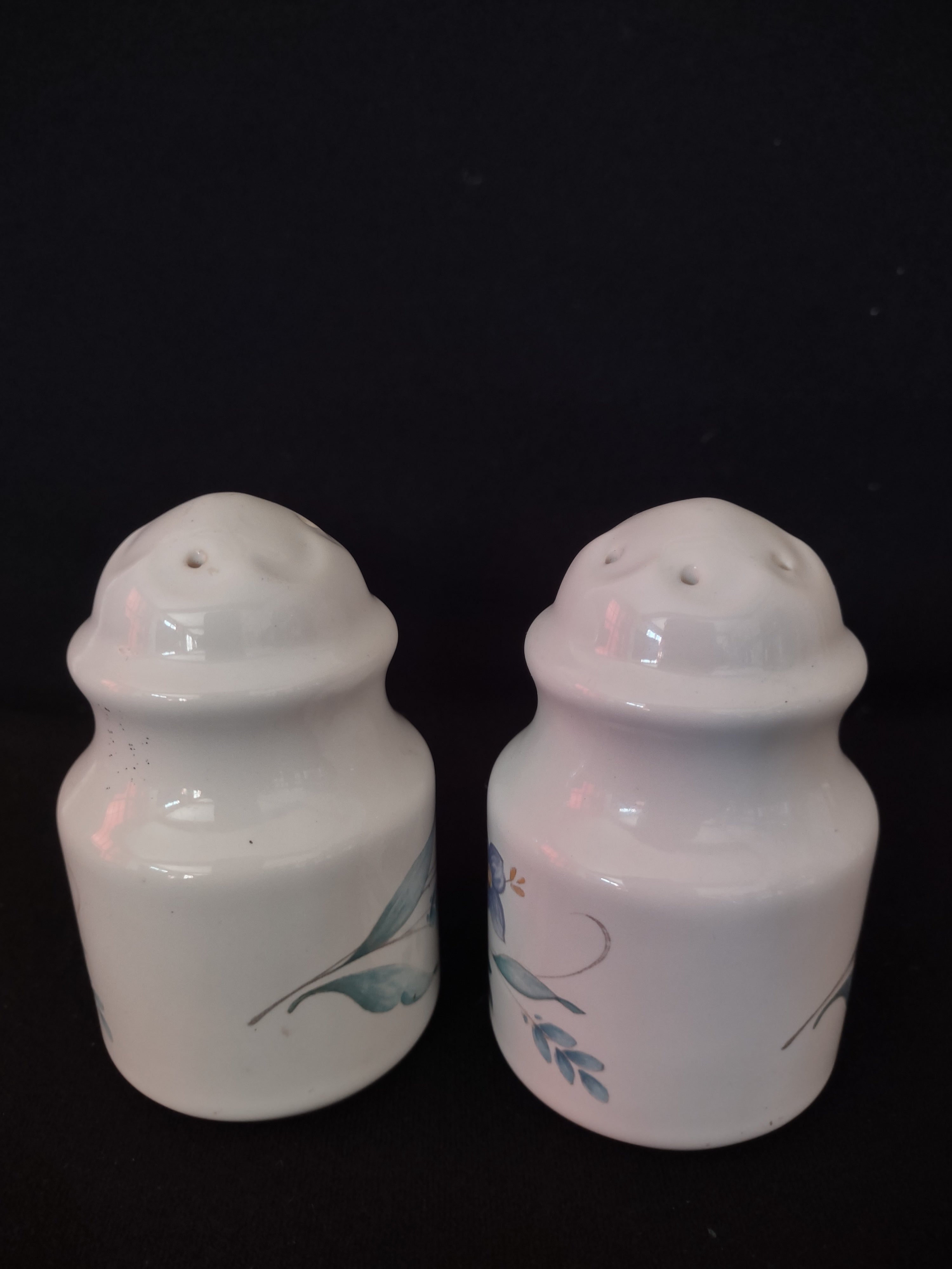 Vintage Pfaltzgraff Salt Pepper Shakers April Pattern Spring Flowers (Lot 5021)