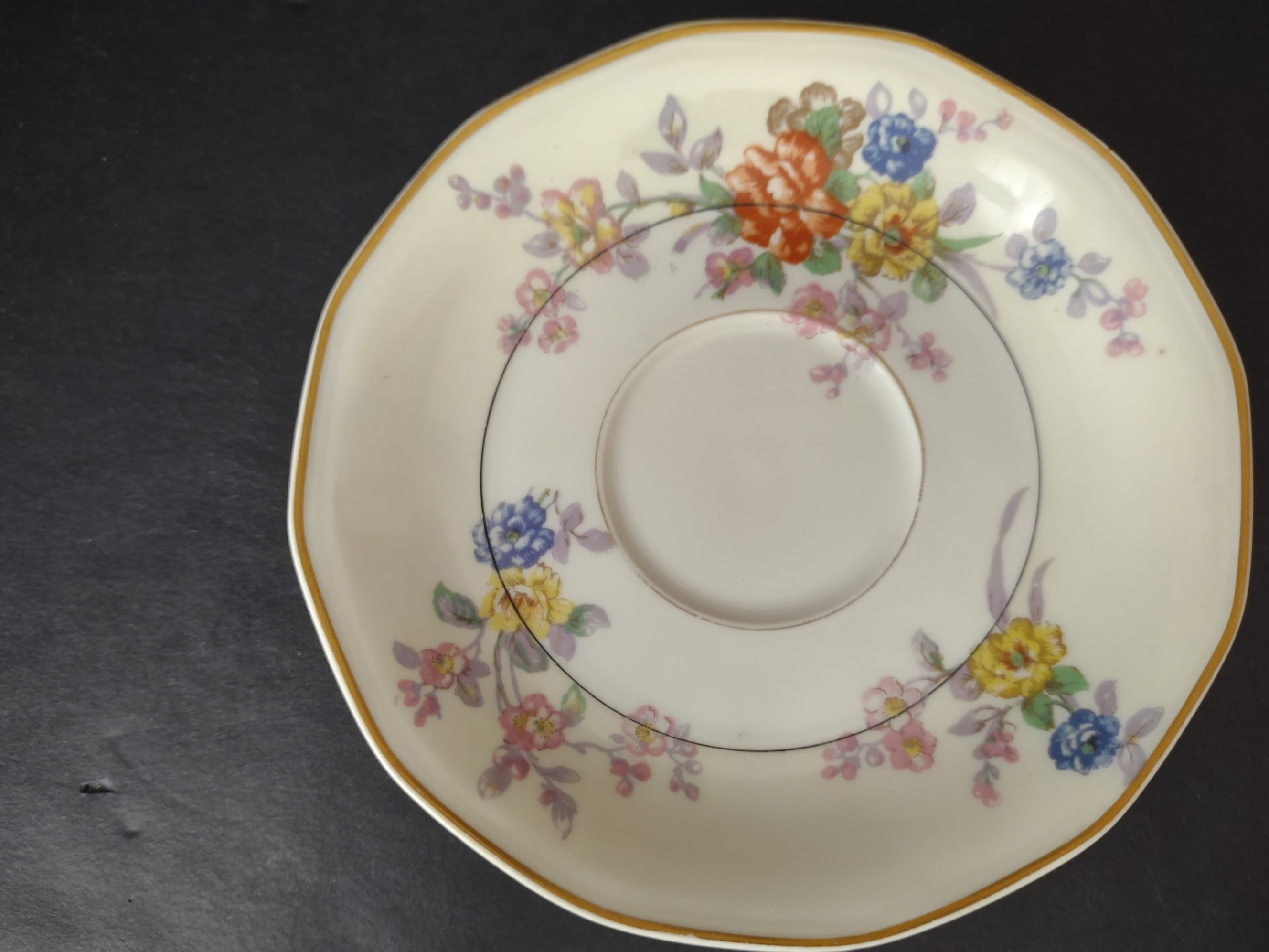 Haviland Limoges Yellow Jewel Saucer ONLY Floral (lot 819)