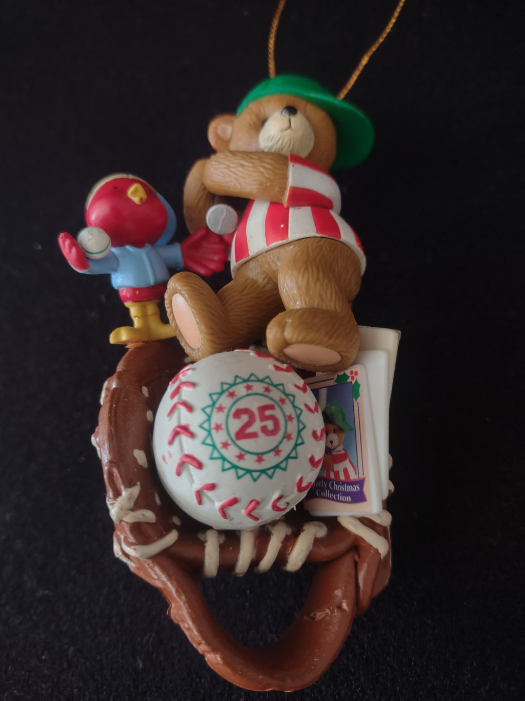 Christmas Baseball Bear Ornament Glove Red Bird Bat (Lot 4181)