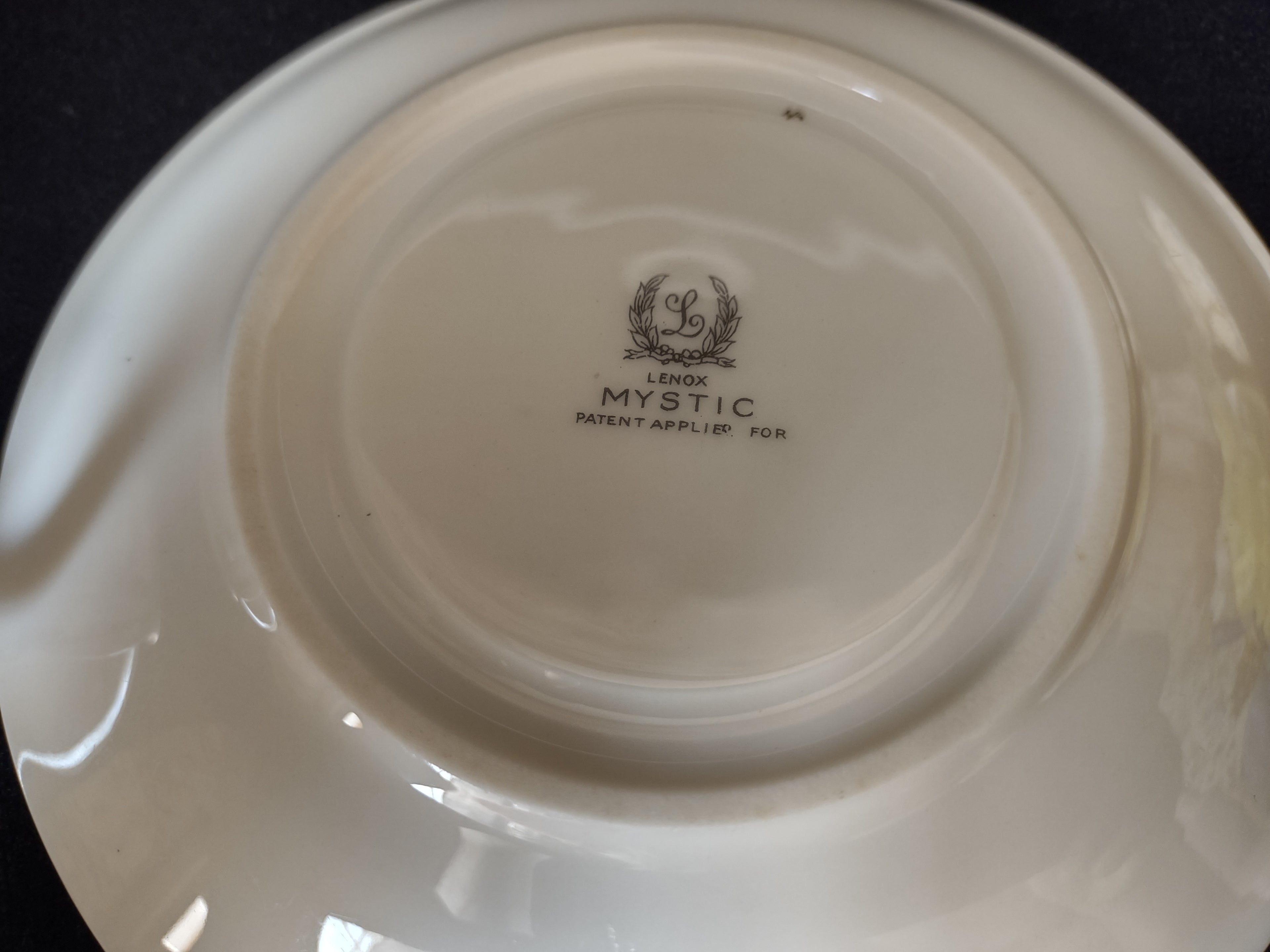 Vintage Lenox Tea Cup with Mystic Saucer Black Stamp (lot 1811)