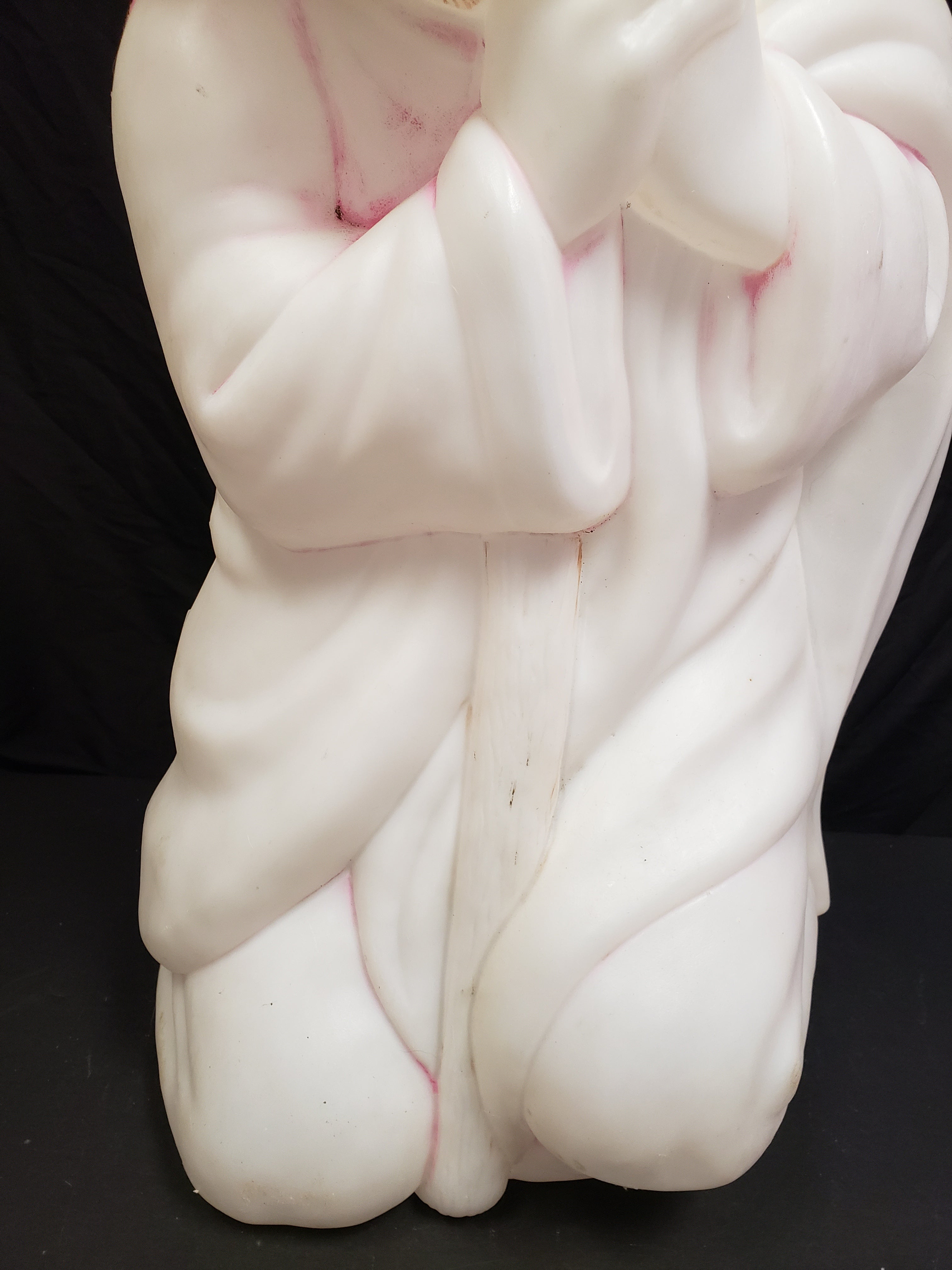 Vintage Christmas Outdoor White Joseph Blow Mold 28" (lot 2262)
