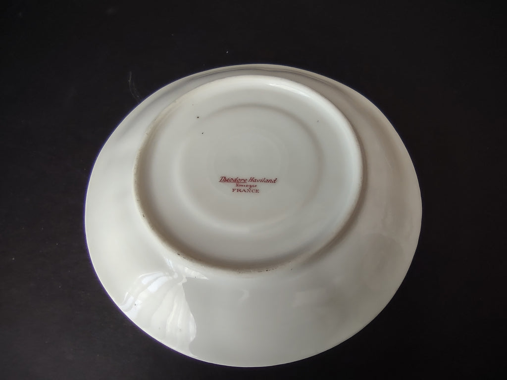 Haviland Limoges 5-1/2" Saucer ONLY Pink Yellow Rose (lot 846)