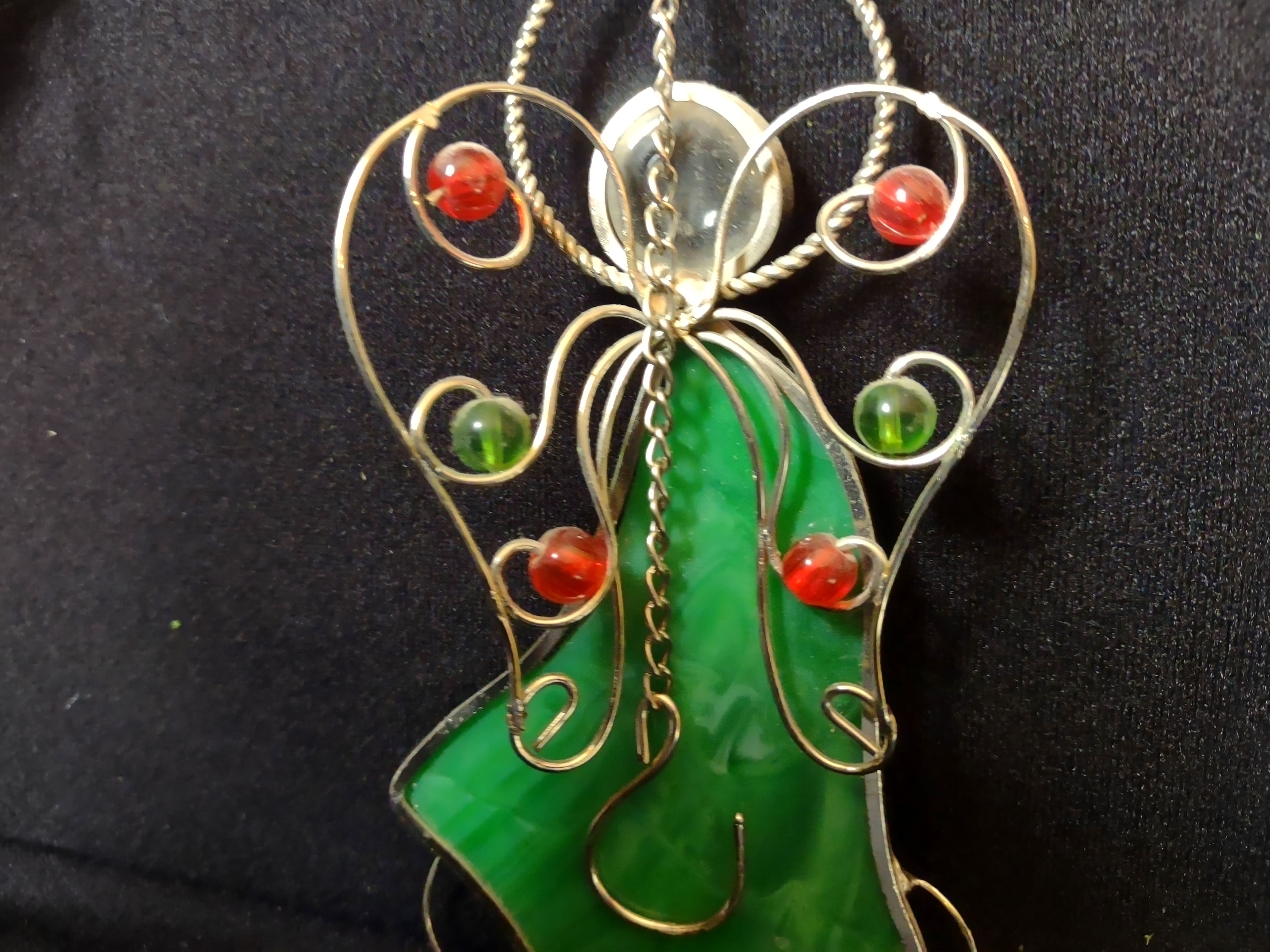 Set of 3 Christmas Angel Ornaments Plastic (lot 1646)