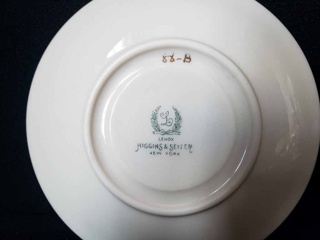 Vintage Lenox Higgins and Seiter Demitasse Saucer ONLY (lot 1946)