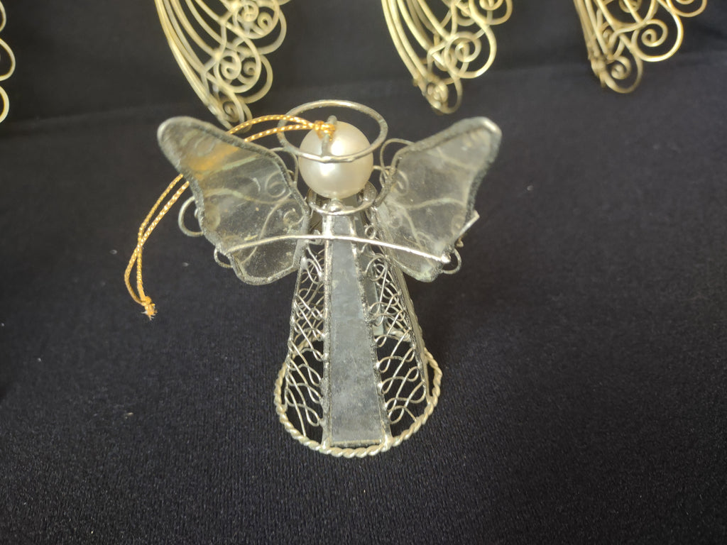 Set of 6 Wire Angels Christmas Ornament (lot 1757)