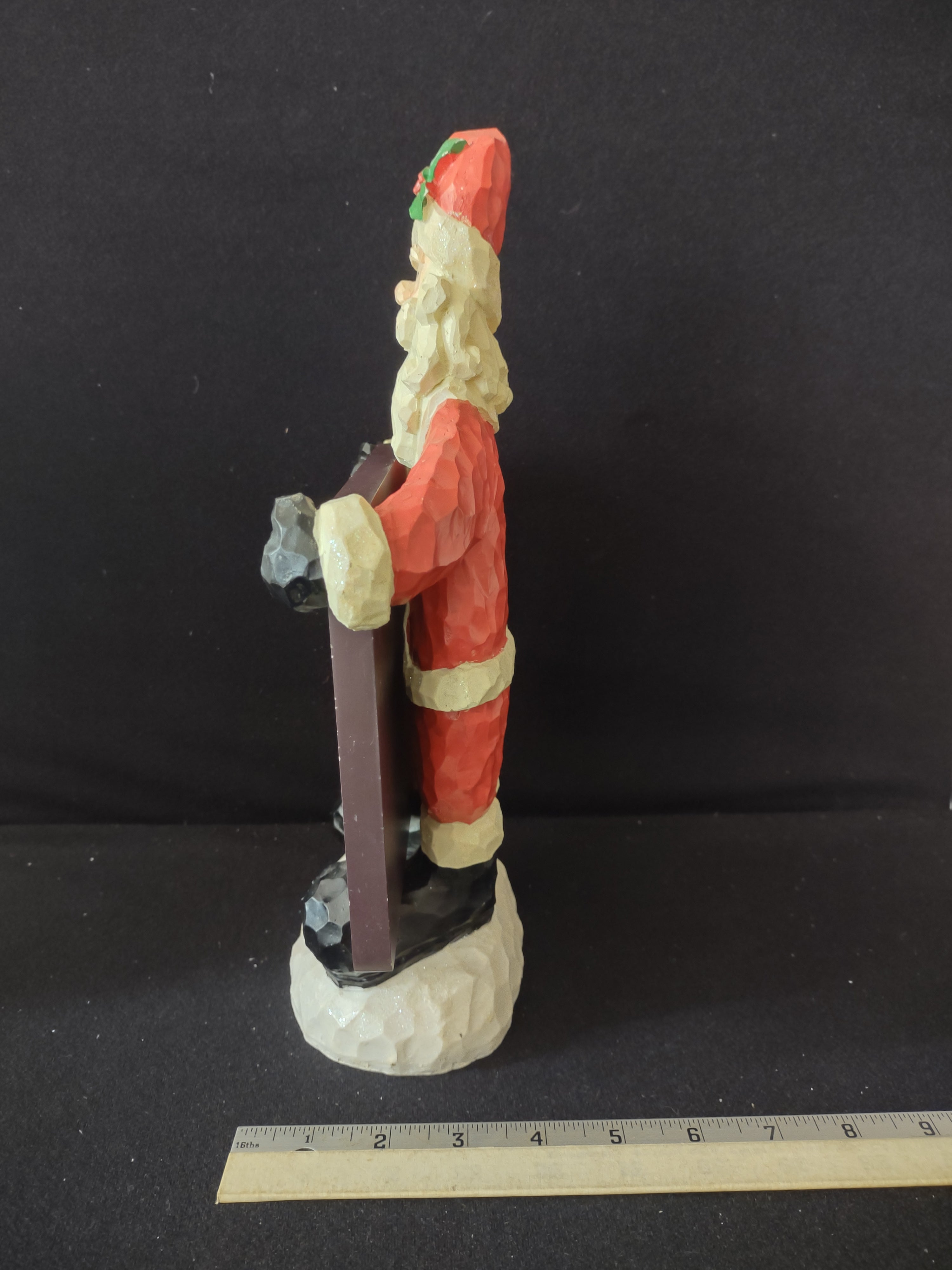 Vintage Christmas Santa Claus 6 1/2 x 5" Chalkboard Holder (Lot 3671)
