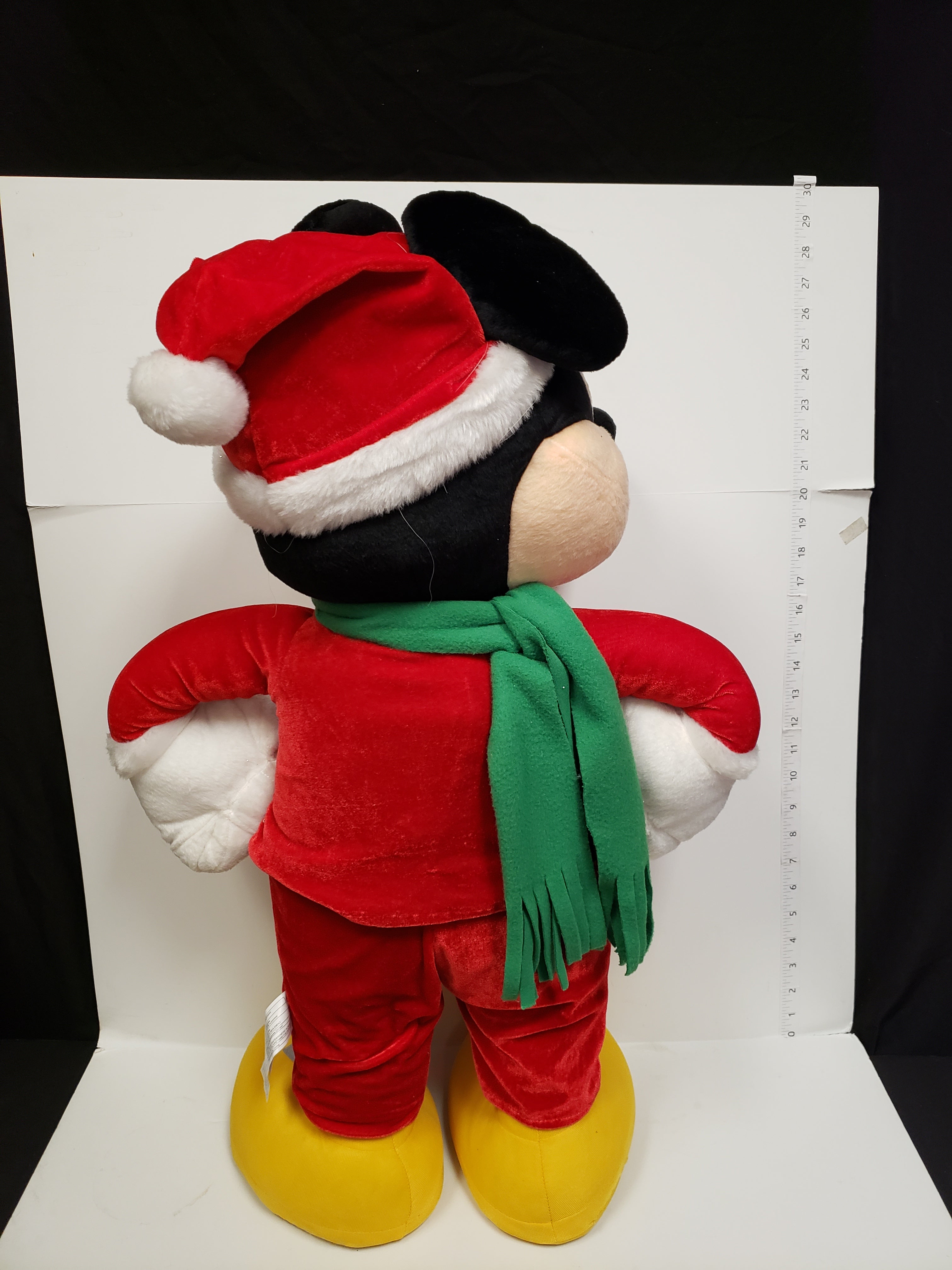 Christmas Plush Mickey Mouse Toy Musical Sings 28" (lot 2247)