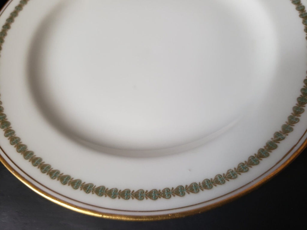 Haviland Limoges Green Hearts Gold Trim Bread/Butter Plate 6" (lot 591)
