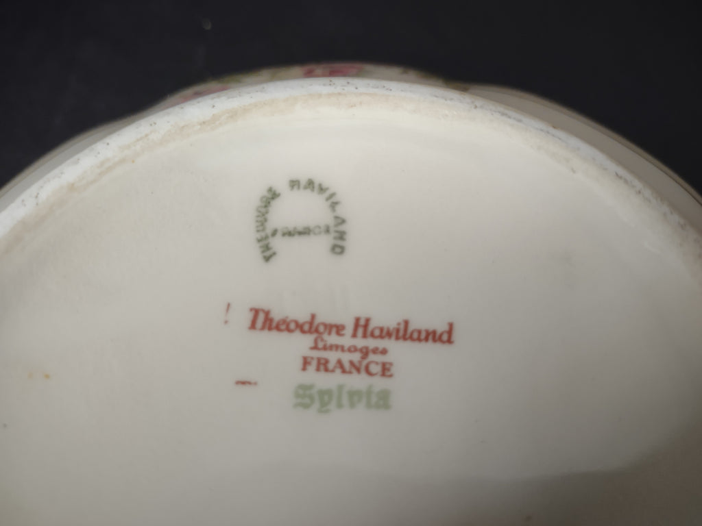 Haviland Limoges Round Soup Tureen Serving Bowl NO LID Roses (lot 820)