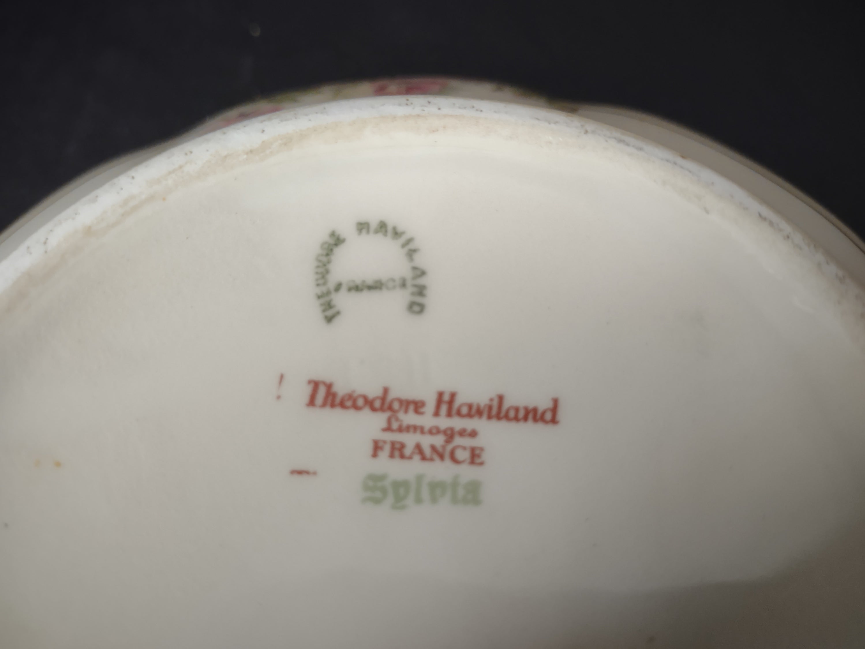 Haviland Limoges Round Soup Tureen Serving Bowl NO LID Roses (lot 820)
