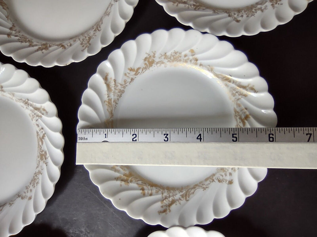 Ladore Haviland Limoges France 5 x Plate 2 x Saucer Gold (lot 563) IMPERFECT