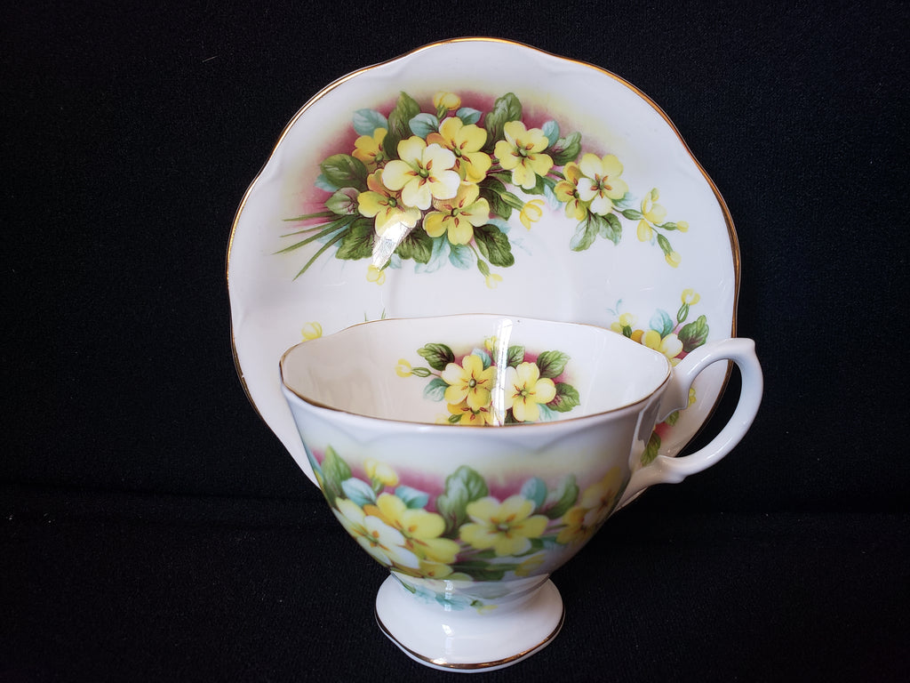 Vintage Royal Albert Floral Primula Demitasse Cup with Saucer (lot 2037)