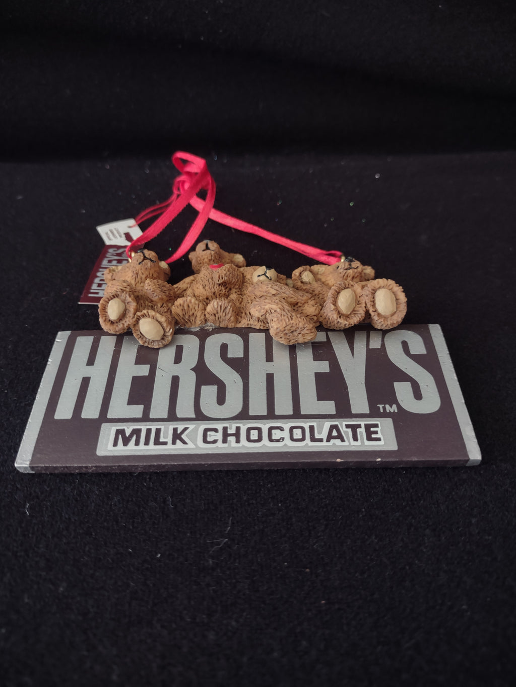 Hershey's Chocolate Christmas Ornament 4 Bears Candy Bar (Lot 4175)