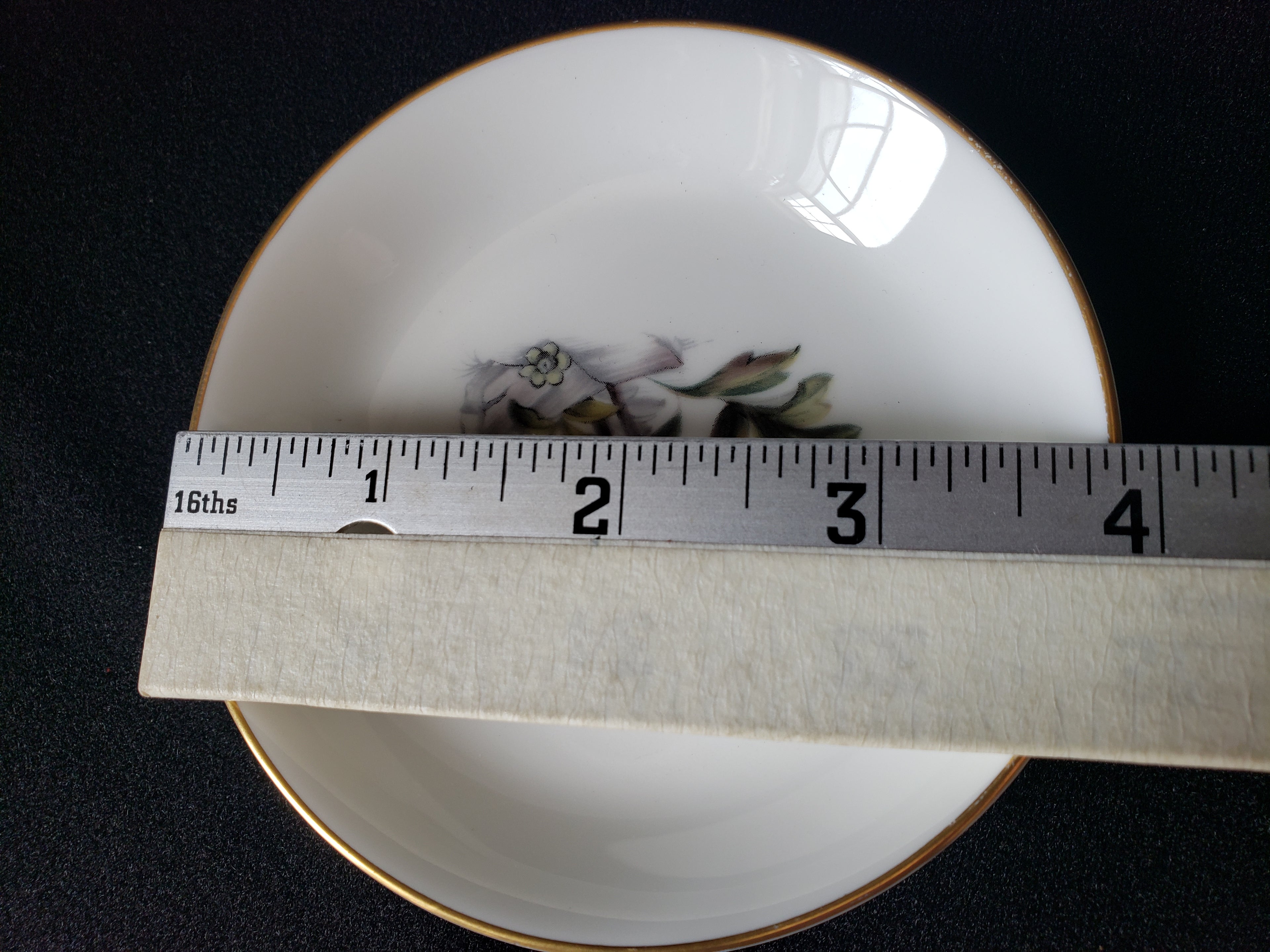 Vintage Royal Worcester Spring Flower Coaster Fine China Small Dish 4" (lot 2067)
