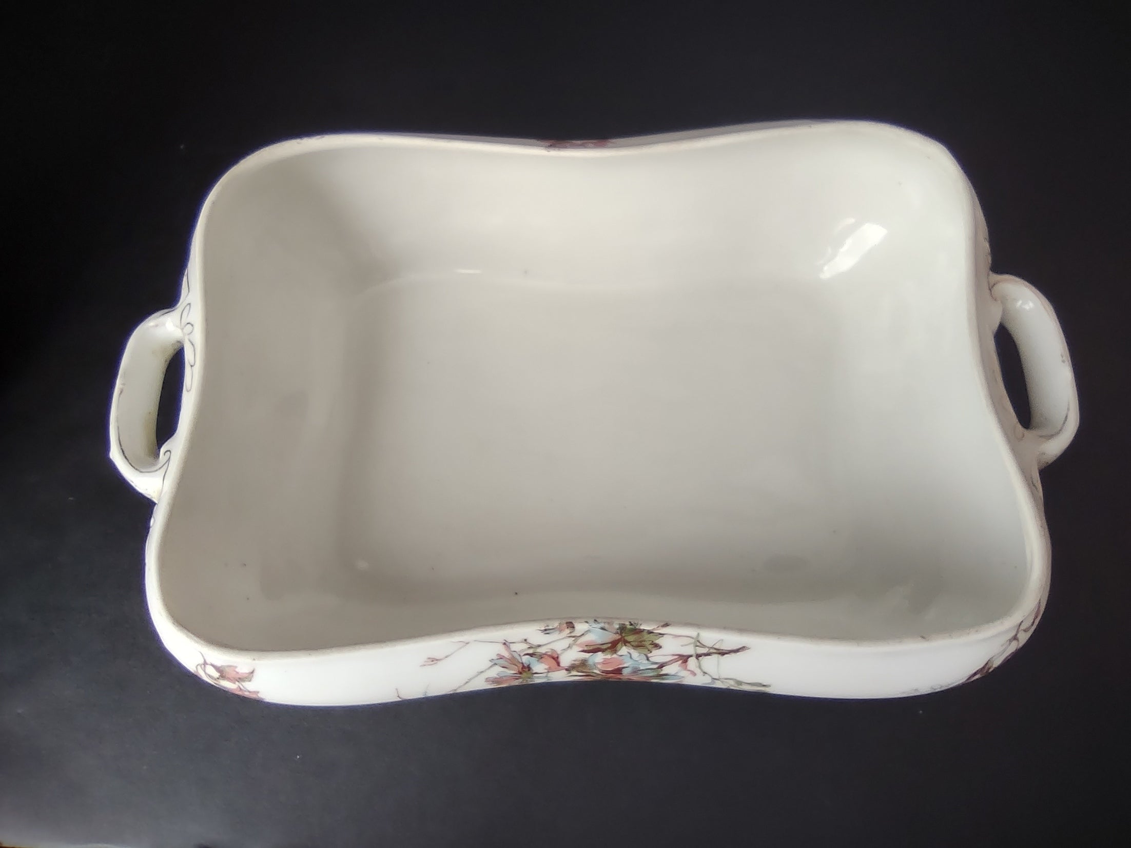 Depose Haviland Limoges Blue Flower Serving Bowl NO LID (lot 961)
