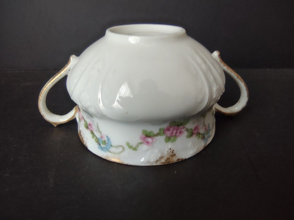 GDA CHf Haviland Limoges Gold Trim Pink Rose Swag Garland Bullion Cup (lot 483