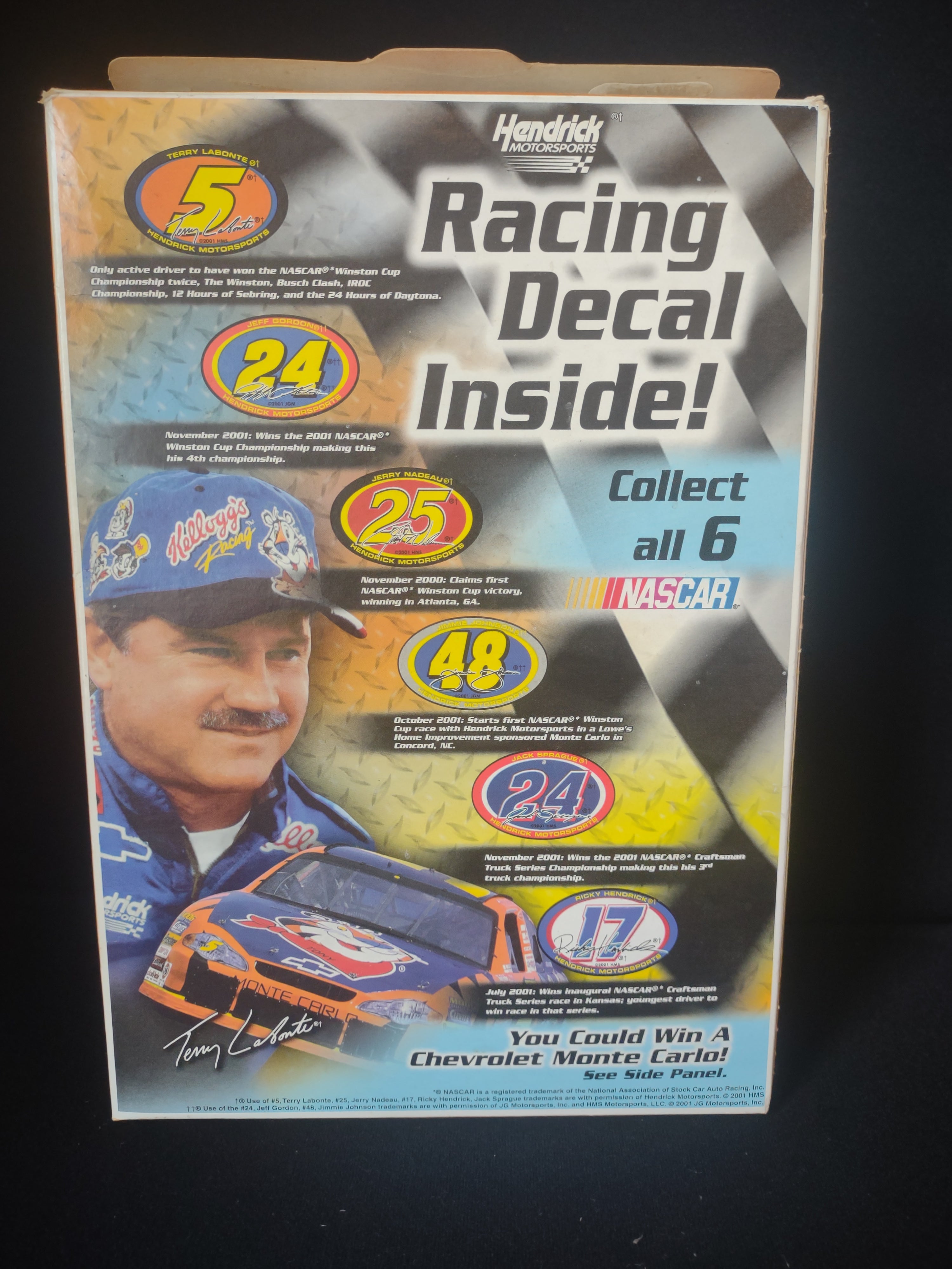 Vintage Collectible Kellog's Mini Wheats Box Terry Labonte Empty Box (lot 2172)