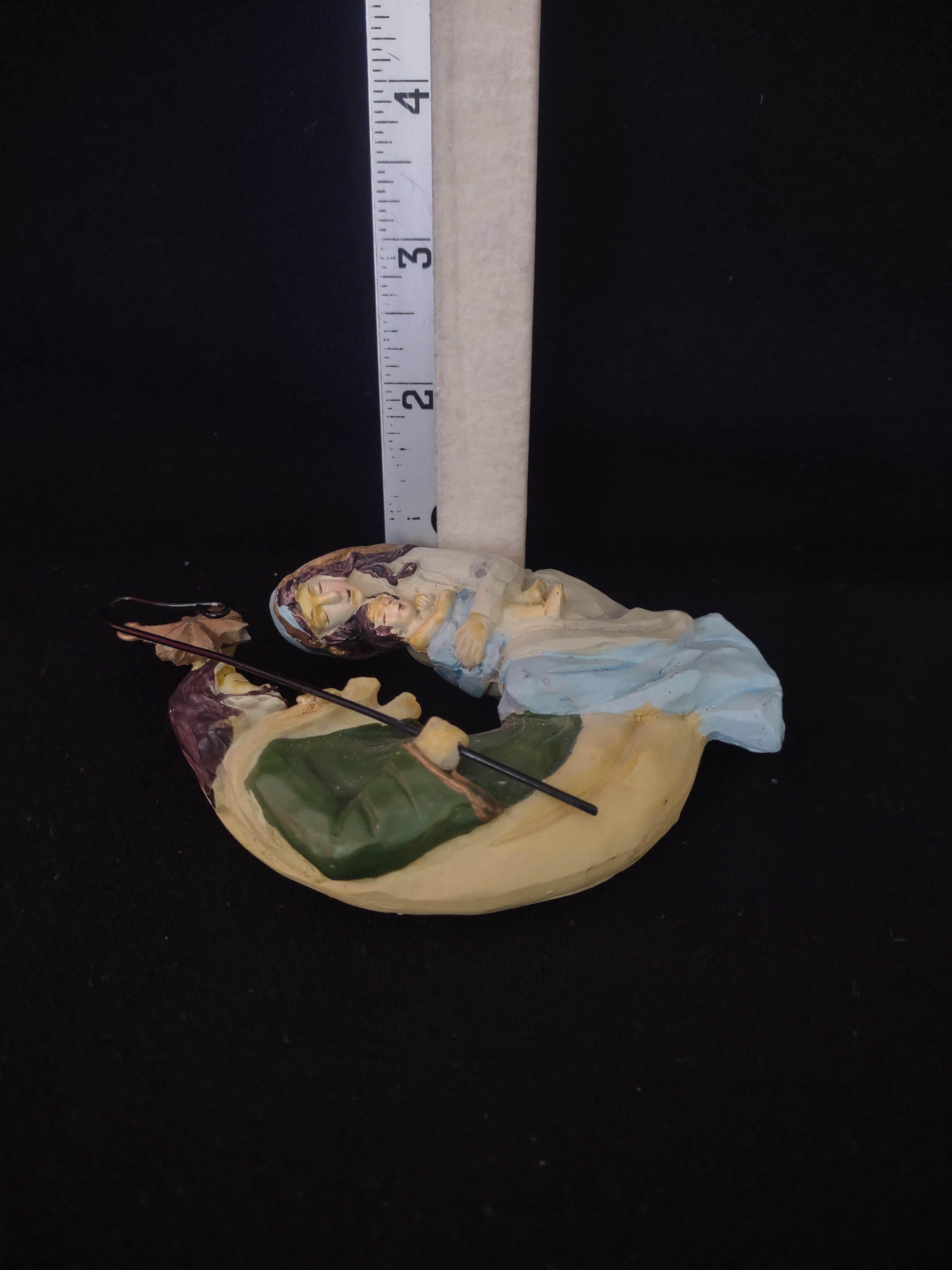 Holy Family Nativity Christmas Ornament Mary Joseph Baby Jesus Star (Lot 4561)