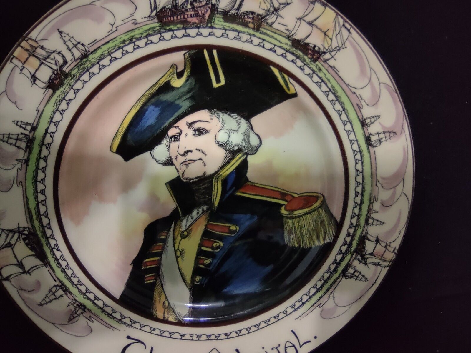 079 Vintage Collectible Royal Doulton The Admiral Plate 10-1/2"