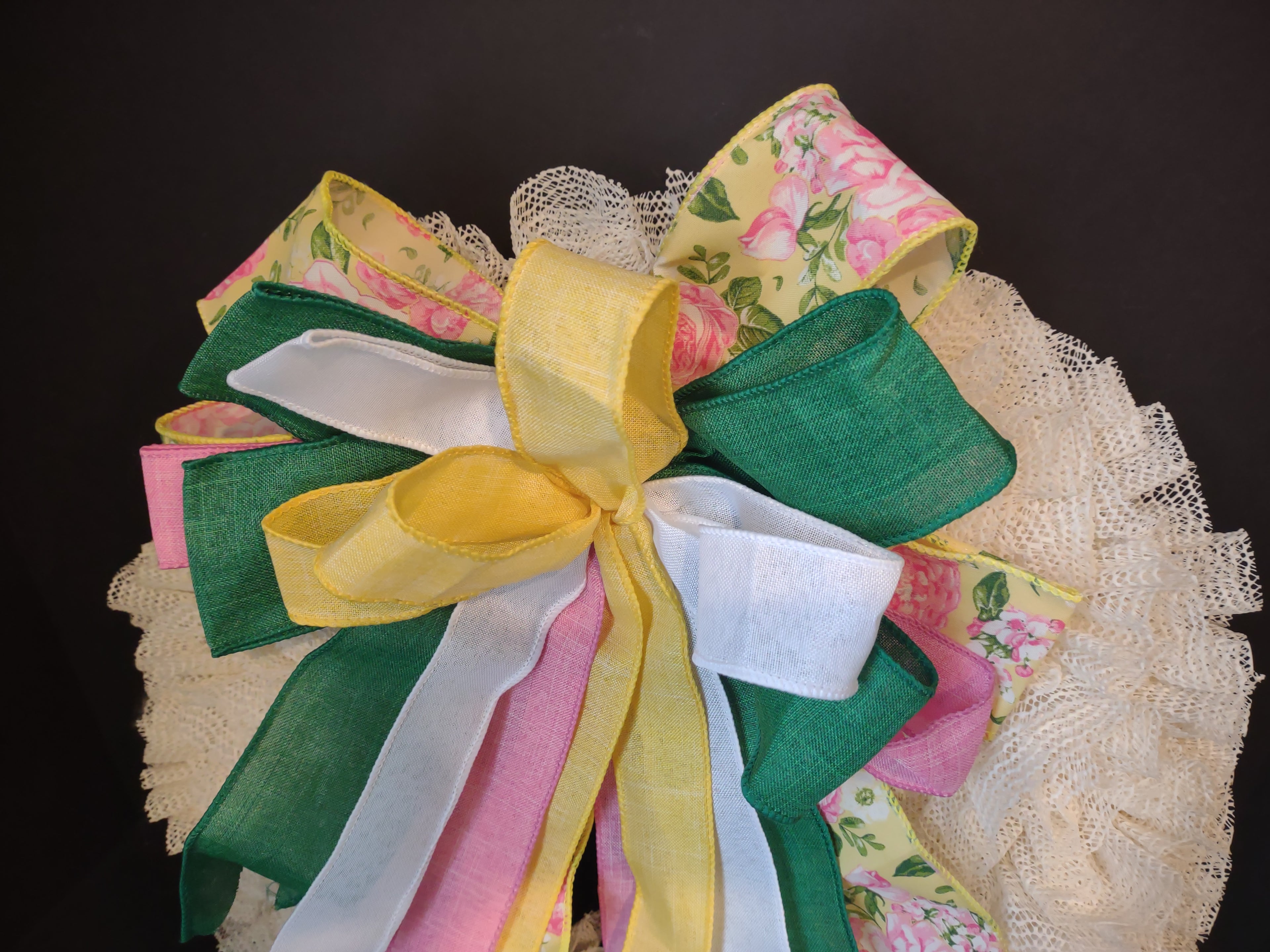 Front Door Wreath Mesh Decor Easter Spring (lot 1364)