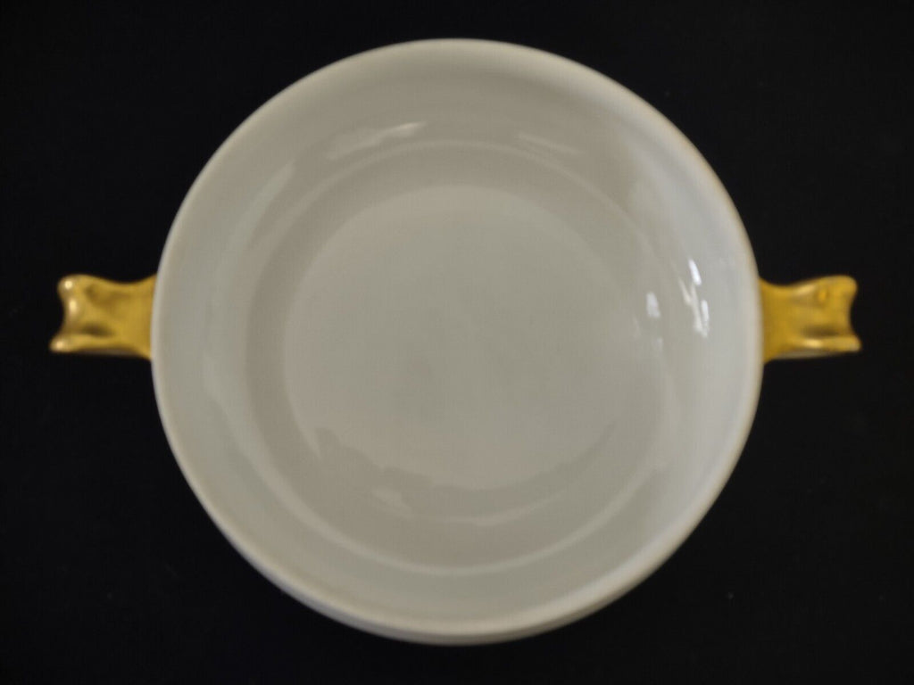 Noritake Yellow Laurel Band Round Soup Tureen S 792A Dish Gold Trim (lot 326)