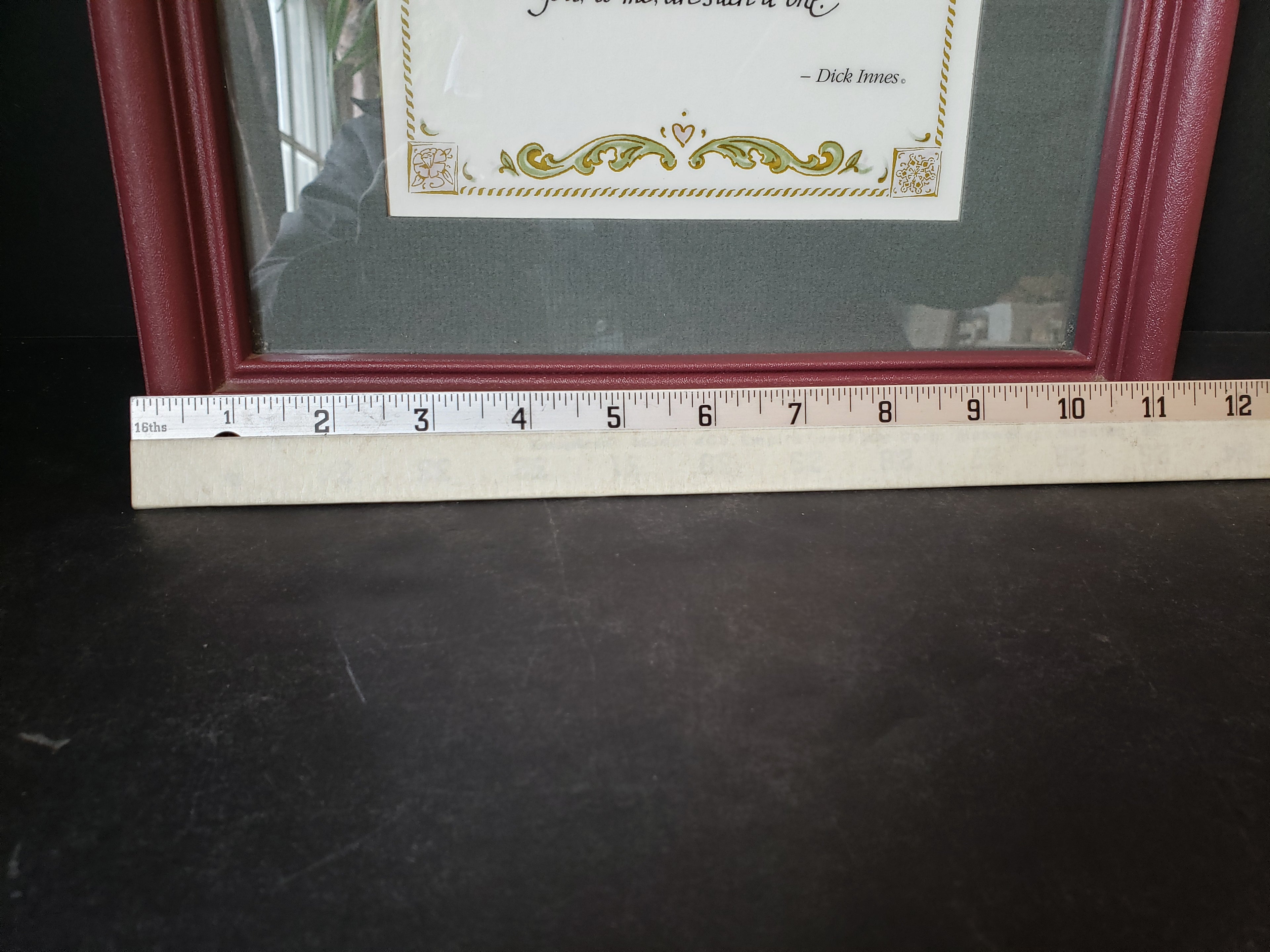 Vintage Home Interiors Friendship Green Brown Picture Wall Art (lot 2631c)
