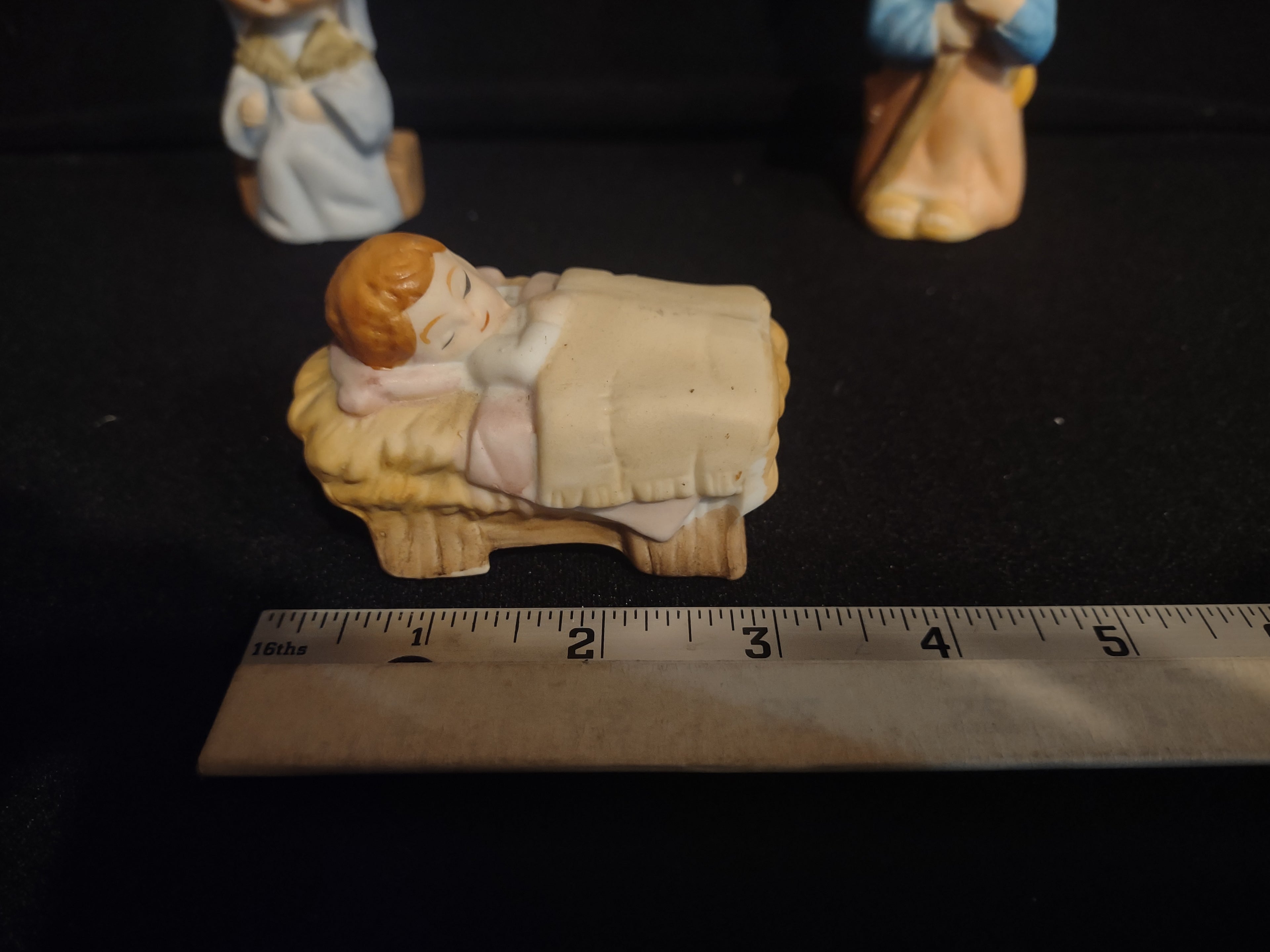 Homco Home Interiors Childrens Nativity Set Mary Joseph Baby (lot 2431c)