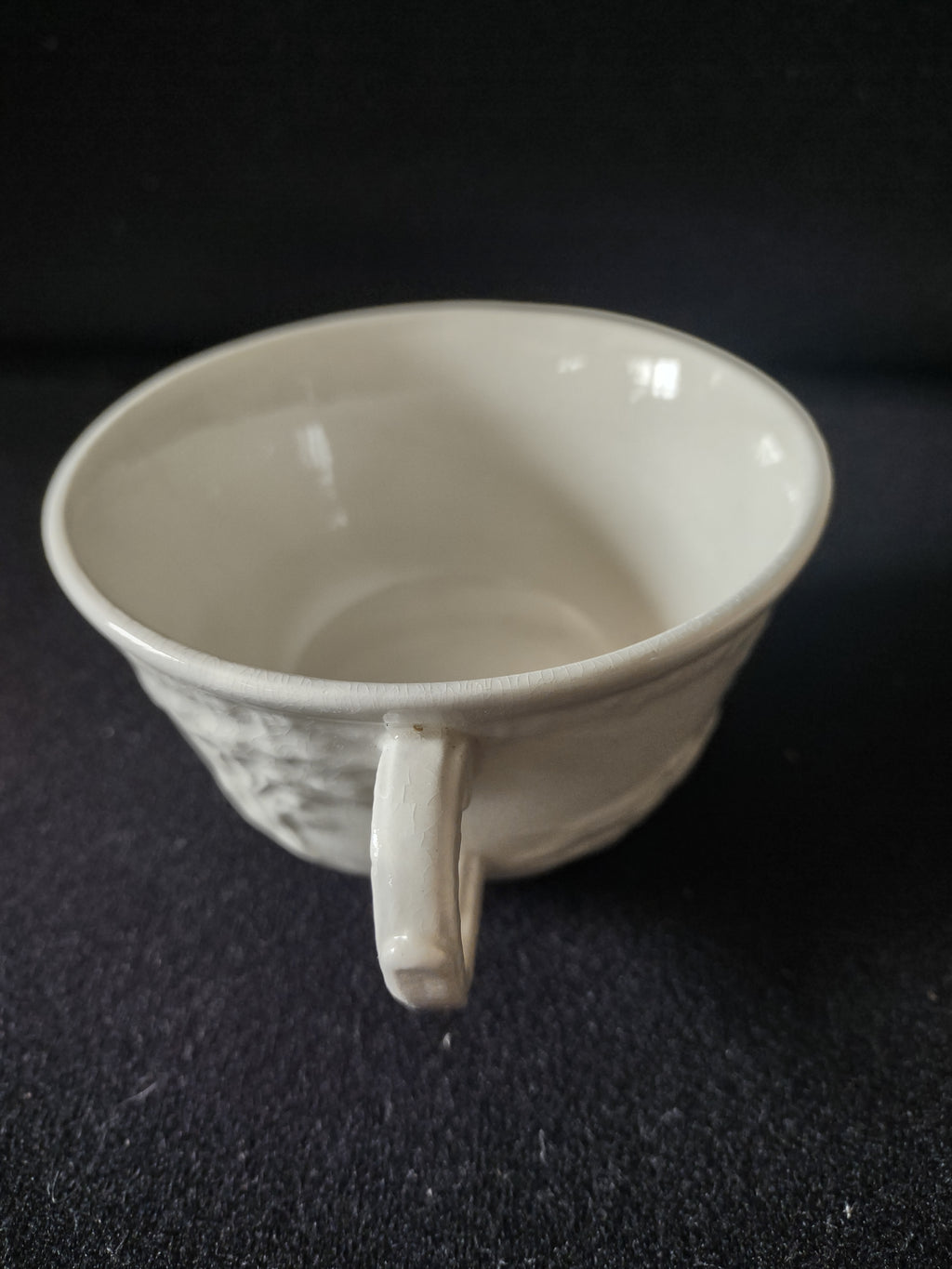 Vintage T G Green Teacup Saucer White Ironstone Hunt Club IMPERFECT (Lot 5664)