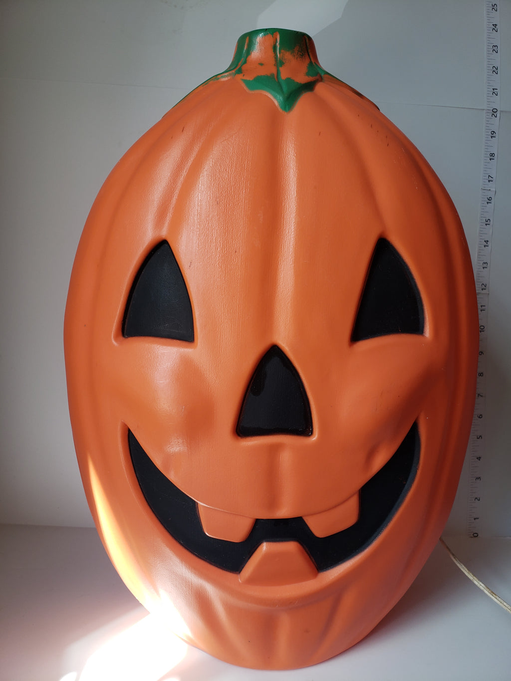 Halloween Plastic Jack O' Lantern Orange Pumpkin Large Blow Mold 20" (lot 2212)