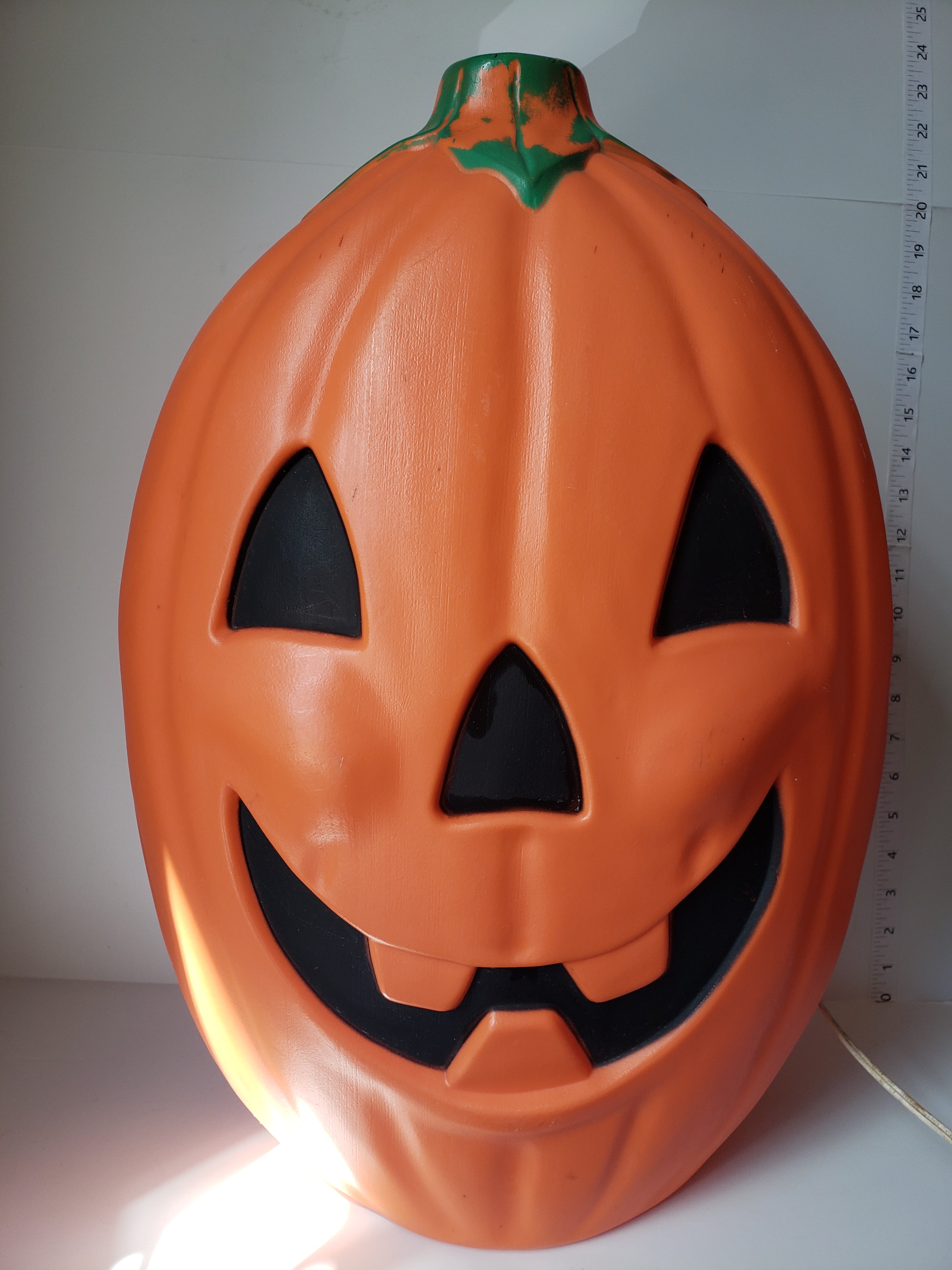 Halloween Plastic Jack O' Lantern Orange Pumpkin Large Blow Mold 20" (lot 2212)