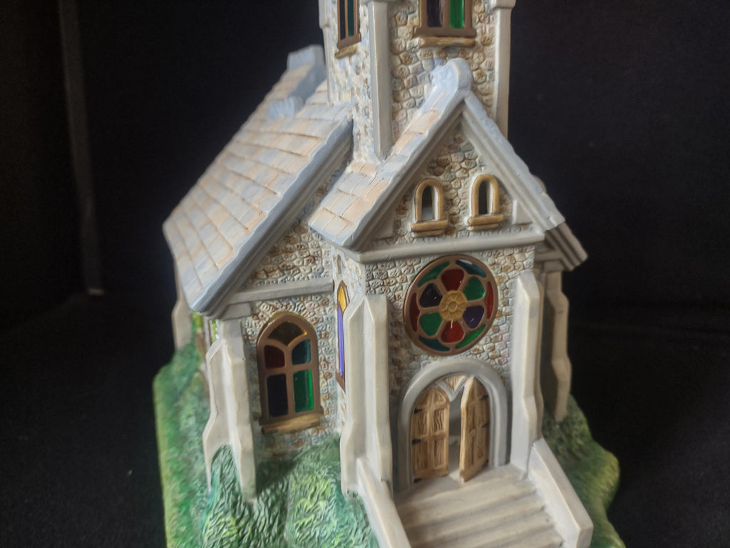 PARTYLITE Olde World Village #2 CHURCH Tealight Candle Christmas (lot 2407)
