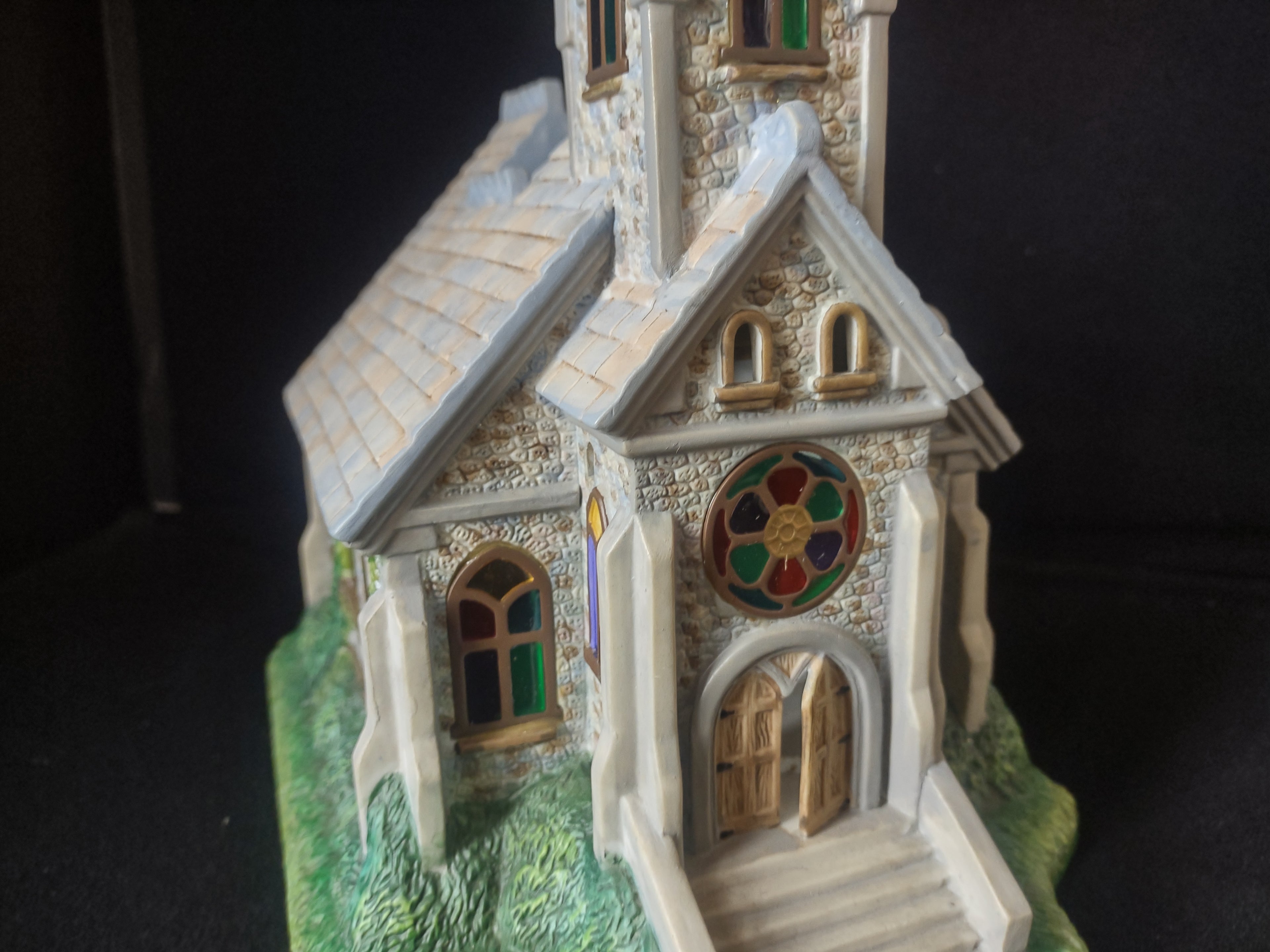 PARTYLITE Olde World Village #2 CHURCH Tealight Candle Christmas (lot 2407)