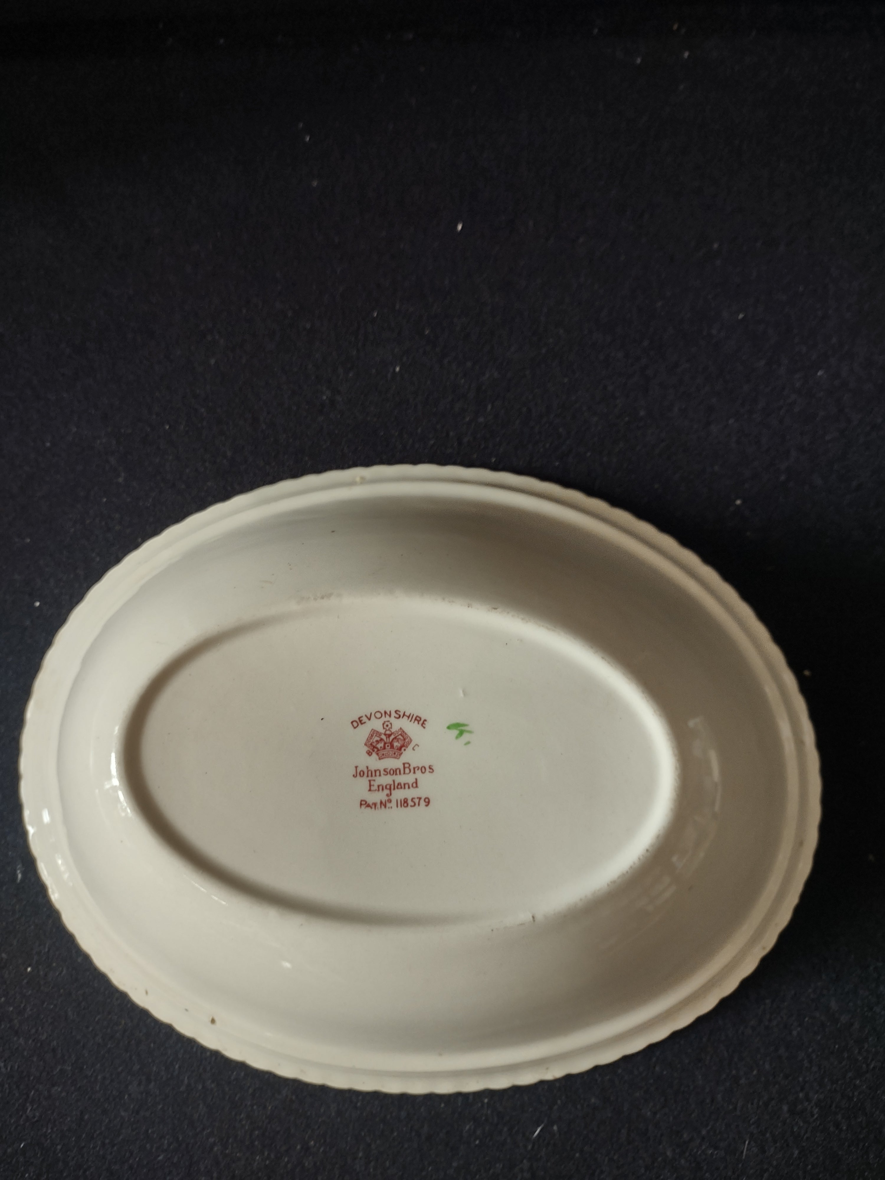 Vintage Johnson Brothers Serving Bowl Devonshire Pink IMPERFECT (Lot 5668)
