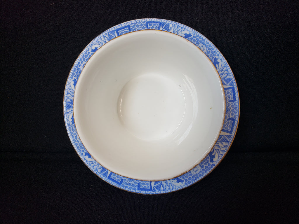 Vintage Royal Worcester Tea Cup Attached to Saucer Blue and White (lot 2076)