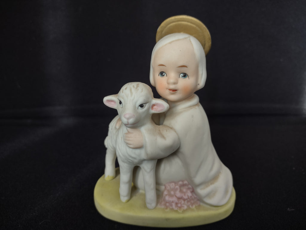 Vintage Homco Home Interiors Holy Child with Lamb Shepherd (lot 2436)