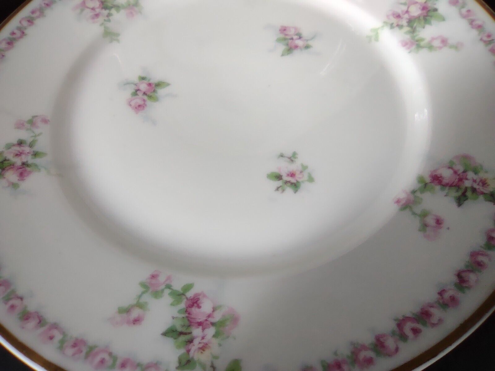 Avenir Limoges France 5 x Salad Plate Rose Garland (lot 559)