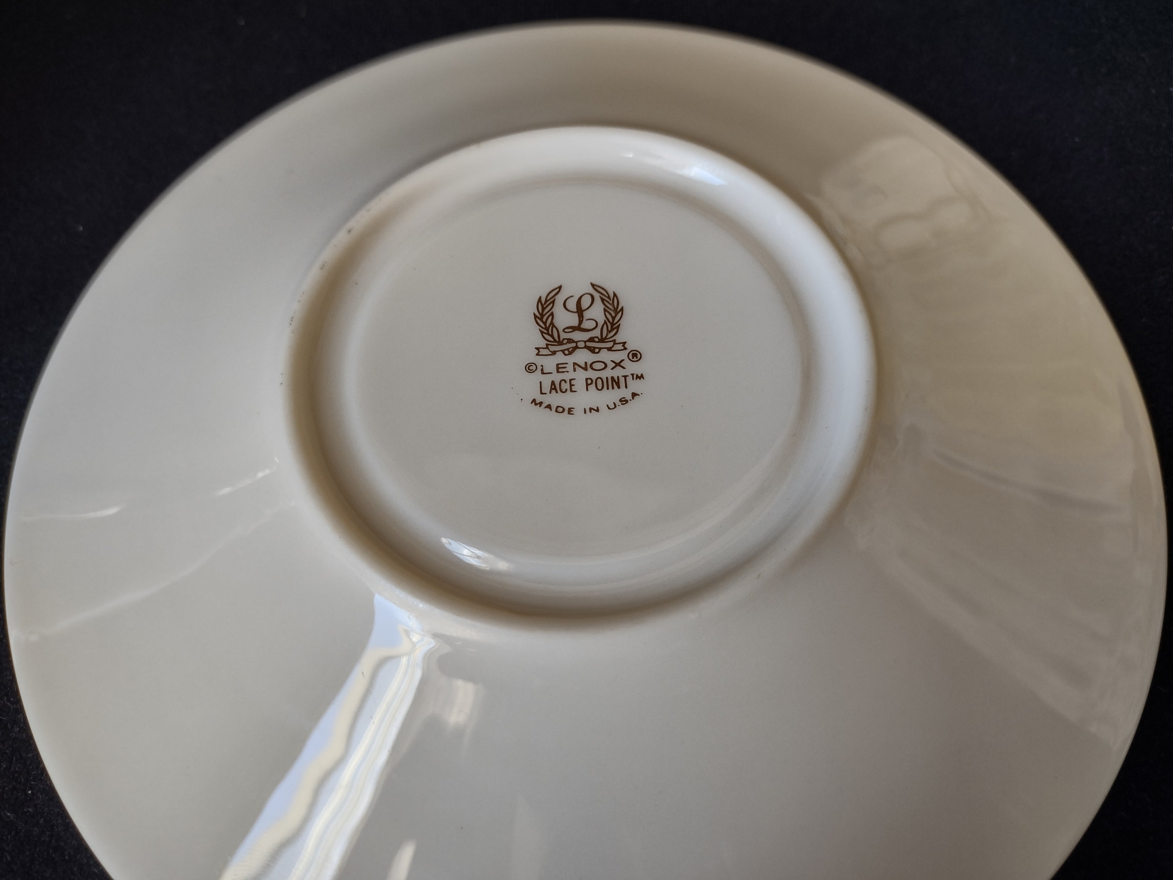 Vintage Lenox Lace Point Tea Cup with Saucer (lot 1807)