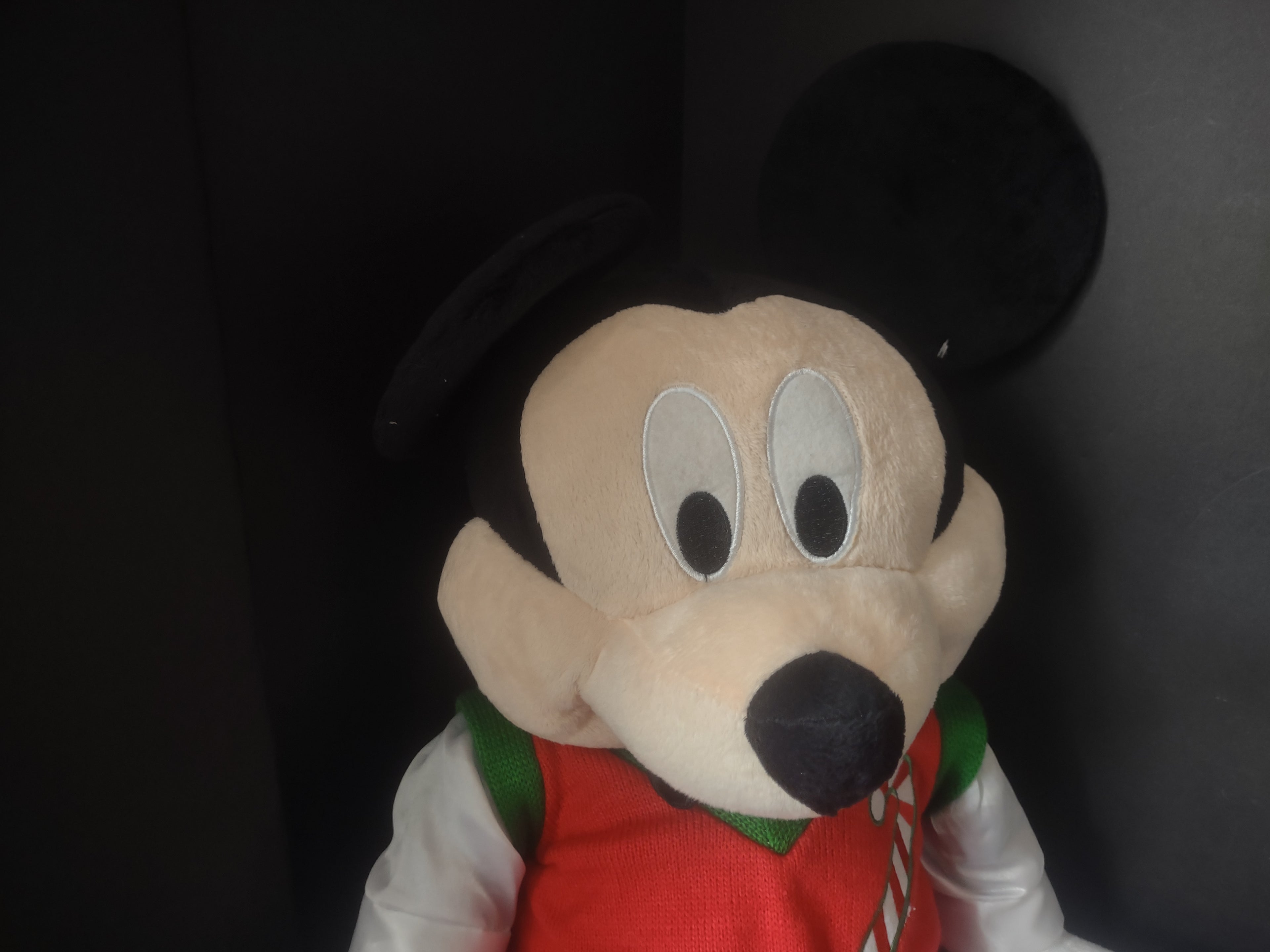 Mickey Mouse Christmas Disney Plush Standing Porch Greeter Gemmy 22" (lot 2605j)