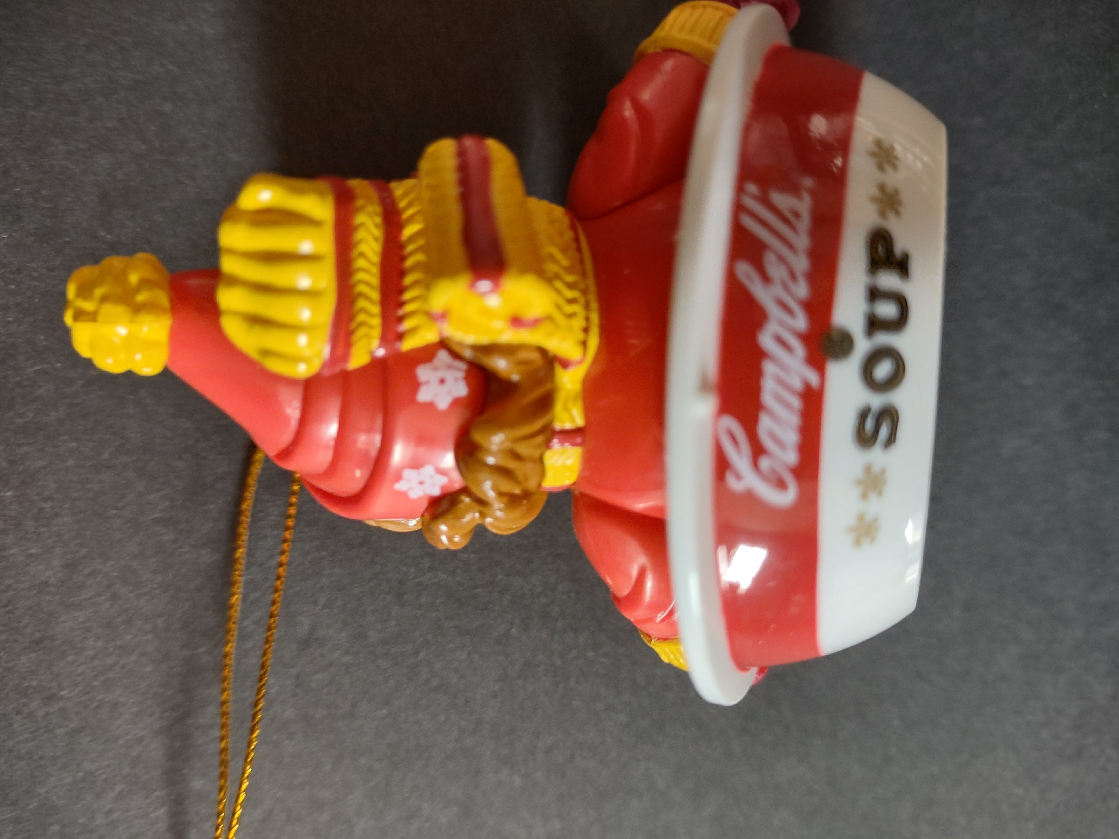 Vintage Christmas Campbells Kid Souper Sled Ornament (Lot 4721)