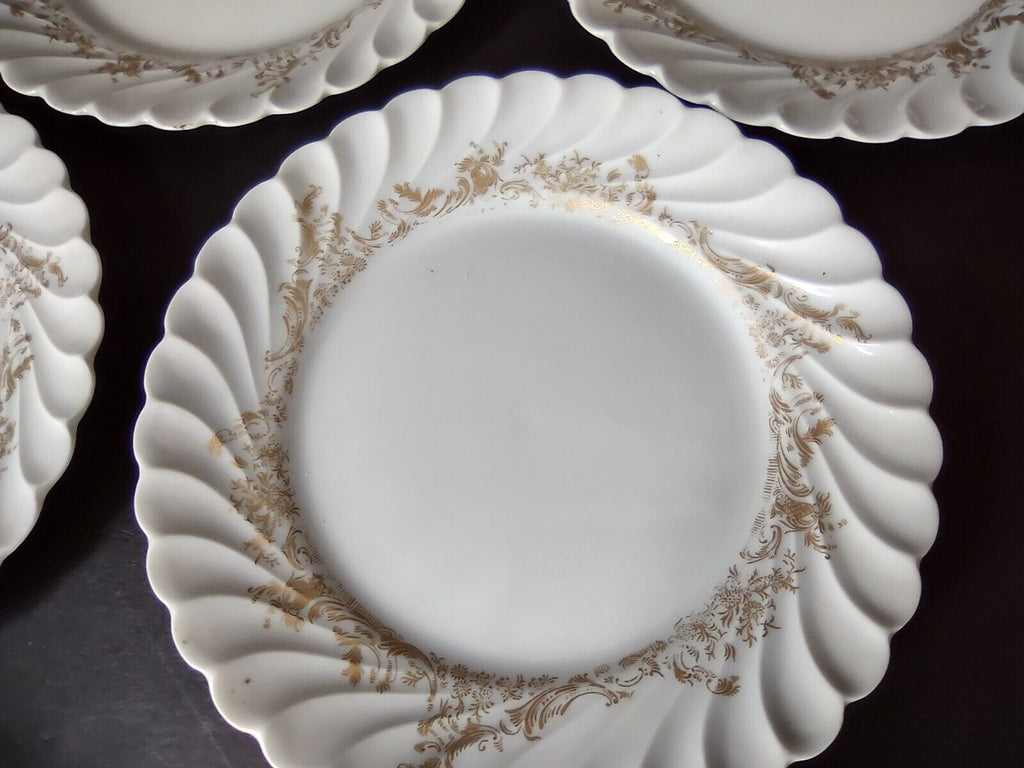 Ladore Haviland Limoges France 5 x Plate 2 x Saucer Gold (lot 563) IMPERFECT