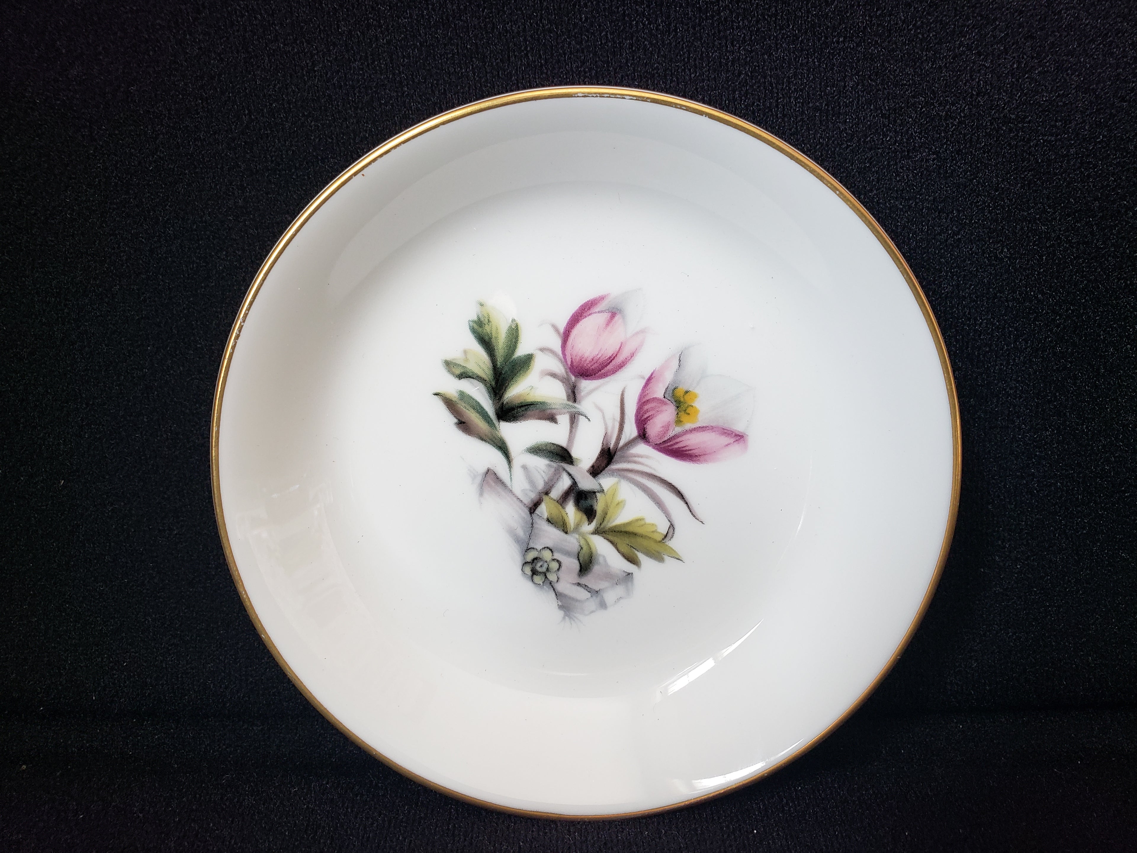 Vintage Royal Worcester Spring Flower Coaster Fine China Small Dish 4" (lot 2067)